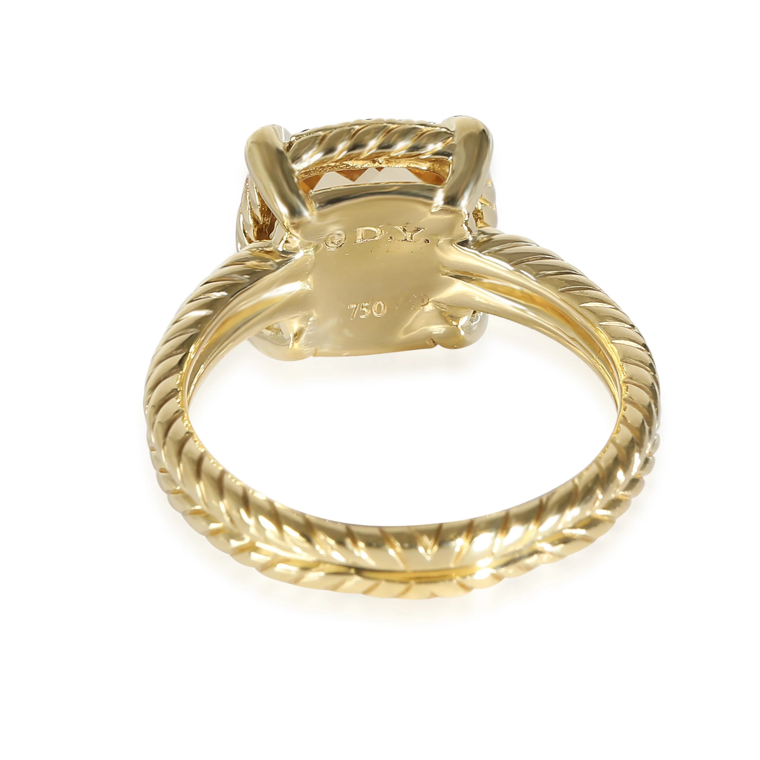 Chatelaine Citrine & Diamond Ring in 18k Yellow Gold 0.15 CTW - Image 4