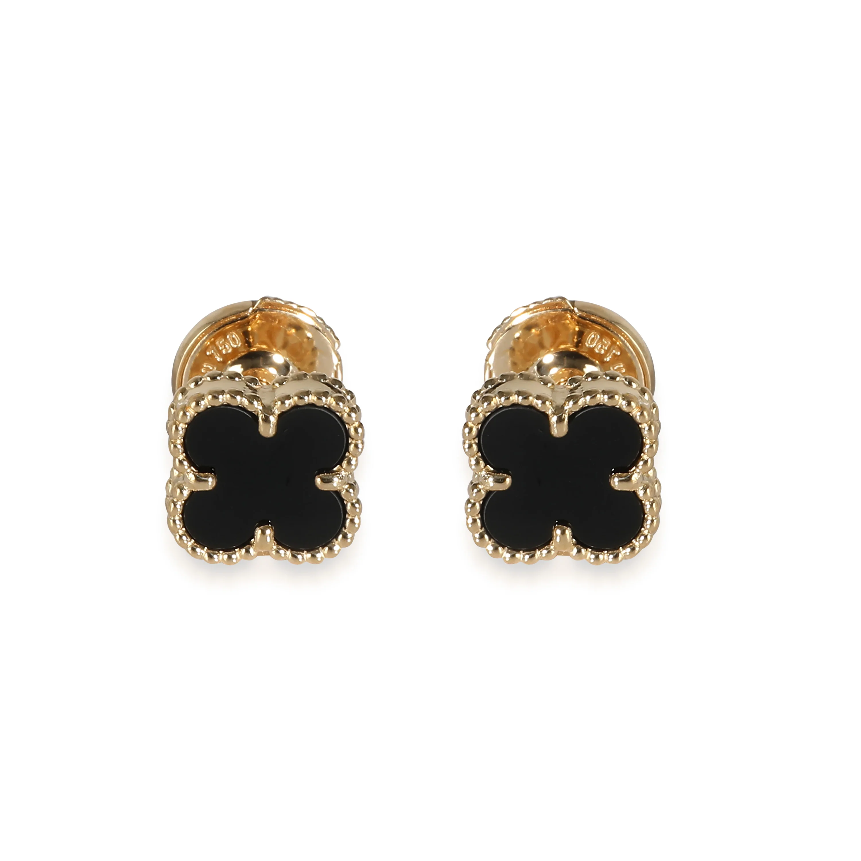 Van Cleef & Arpels Alhambra Stud Earring in 18K Yellow Gold
