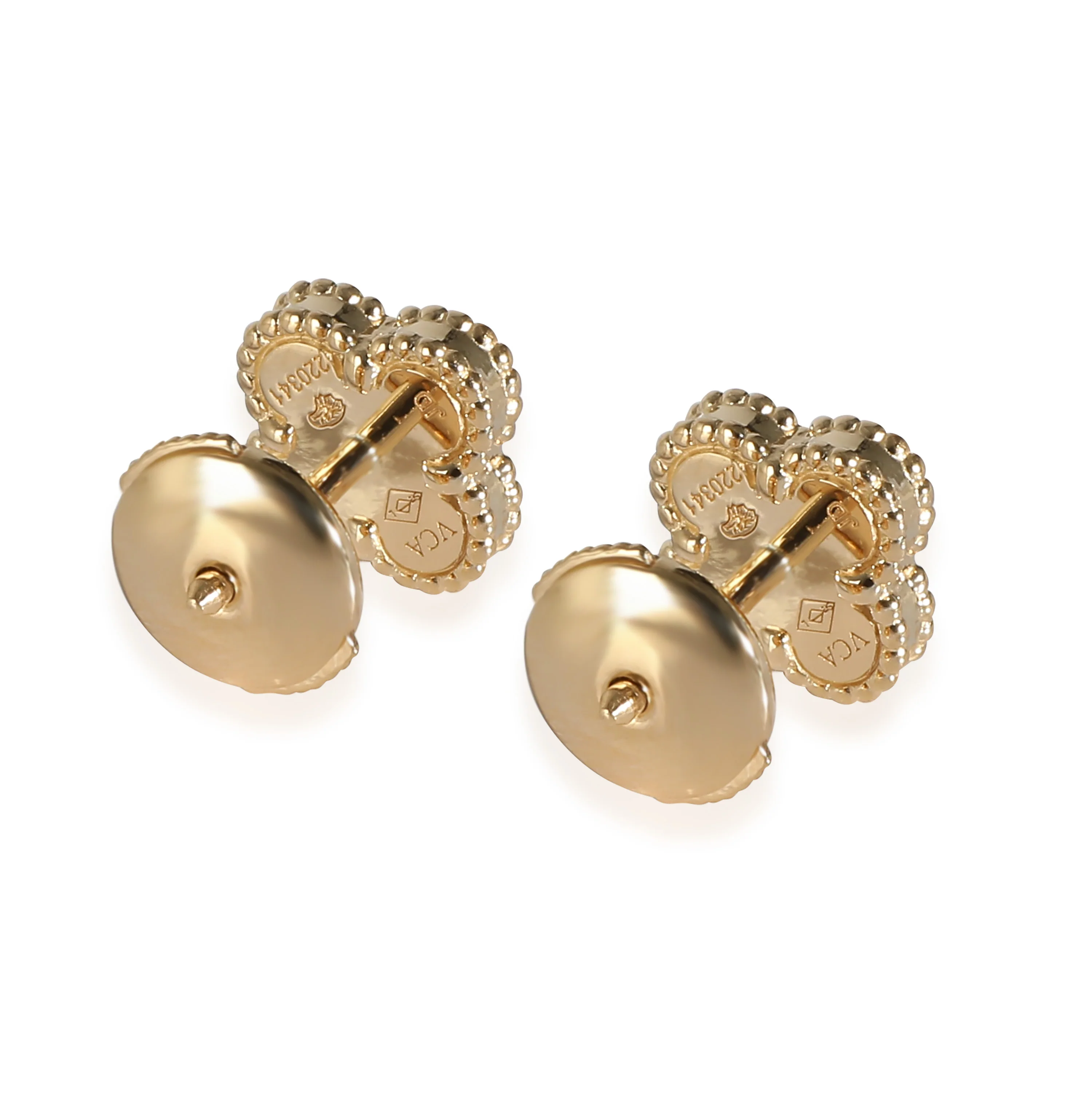 Van Cleef & Arpels Alhambra Stud Earring in 18K Yellow Gold - Image 3