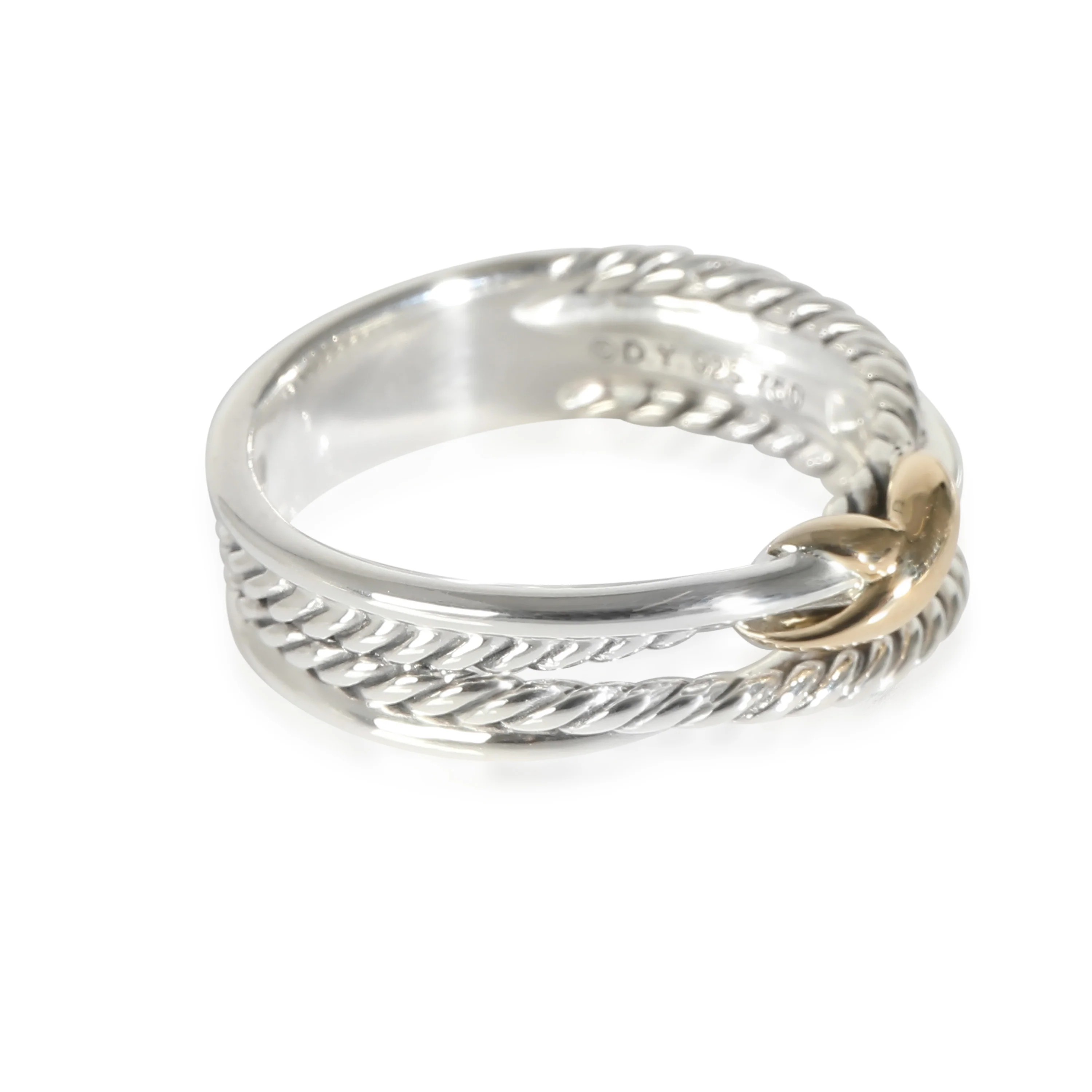 David Yurman Crossover Ring in 18k Yellow Gold/Sterling Silver - Image 2