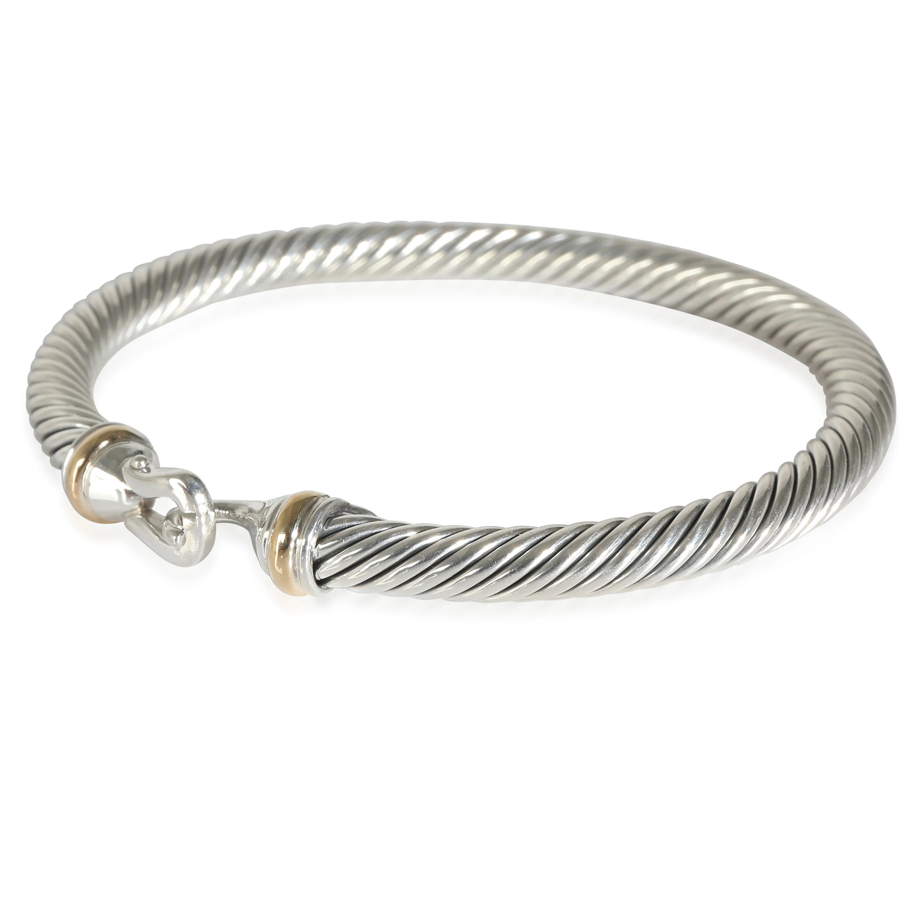 David Yurman Cable Buckle Bracelet in 18k Yellow Gold/Sterling Silver - Image 2