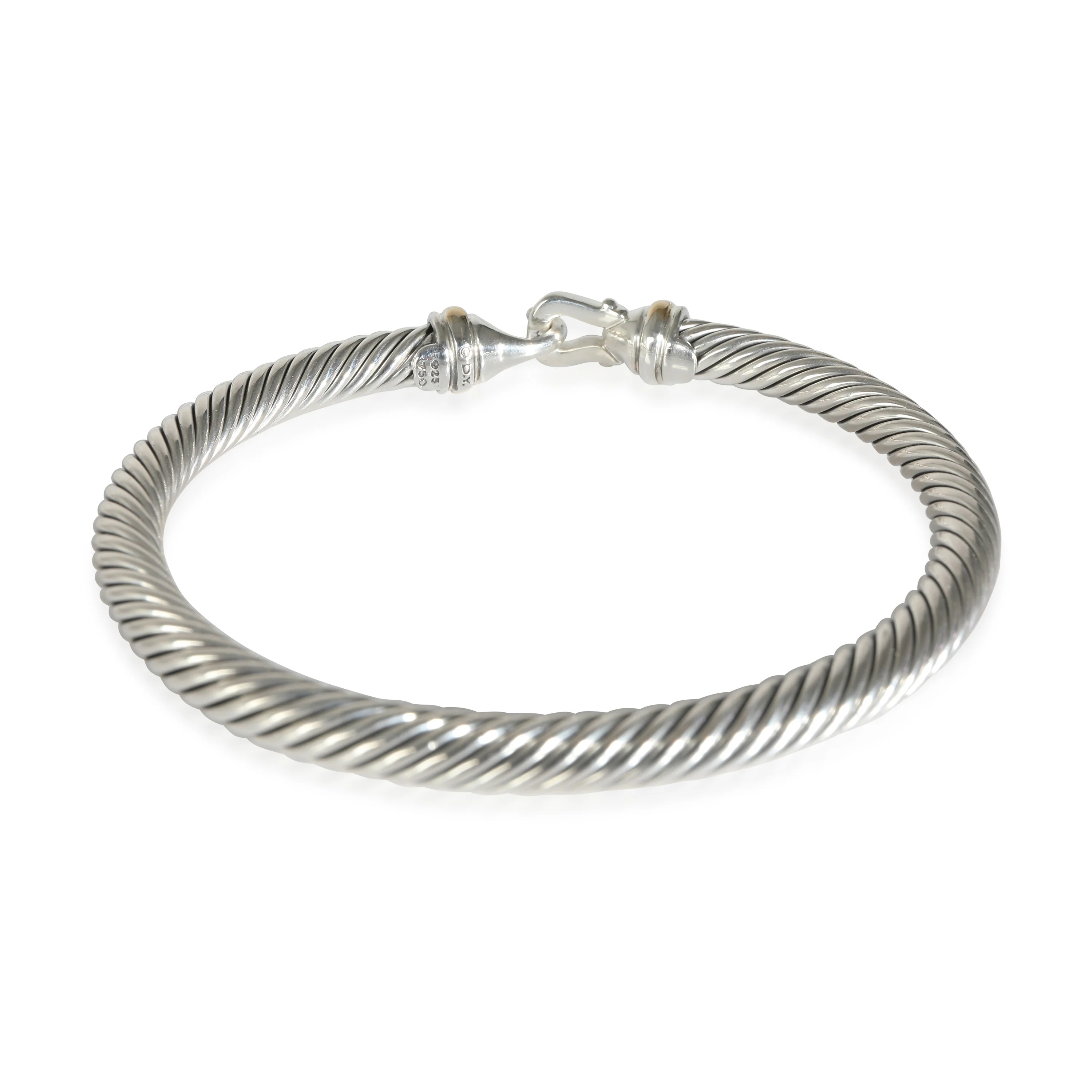 David Yurman Cable Buckle Bracelet in 18k Yellow Gold/Sterling Silver - Image 6