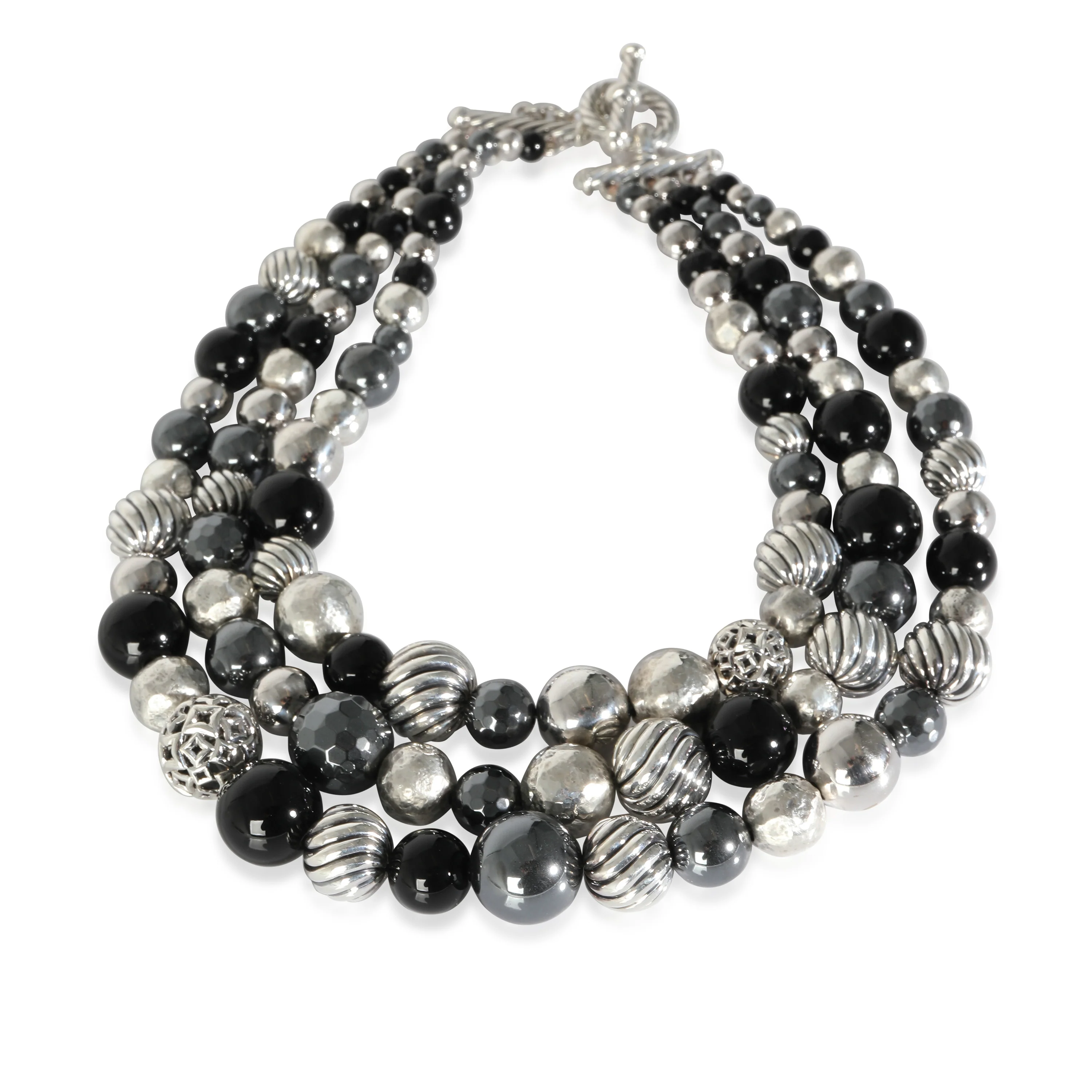David Yurman Elements 3 Strand Necklace in Sterling Silver - Image 2
