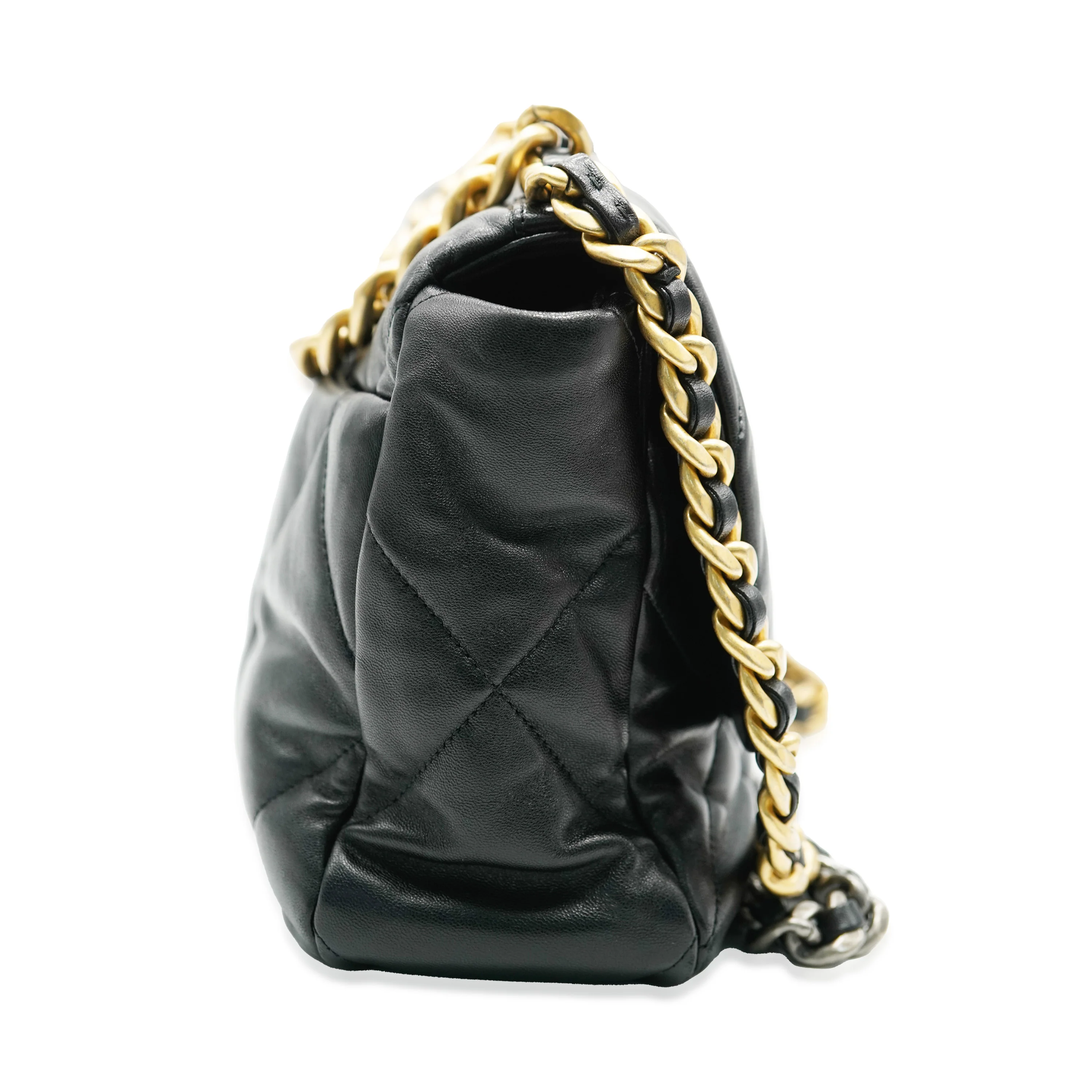 Chanel Black Quilted Lambskin Medium Chanel 19 Flap Bag - Image 3