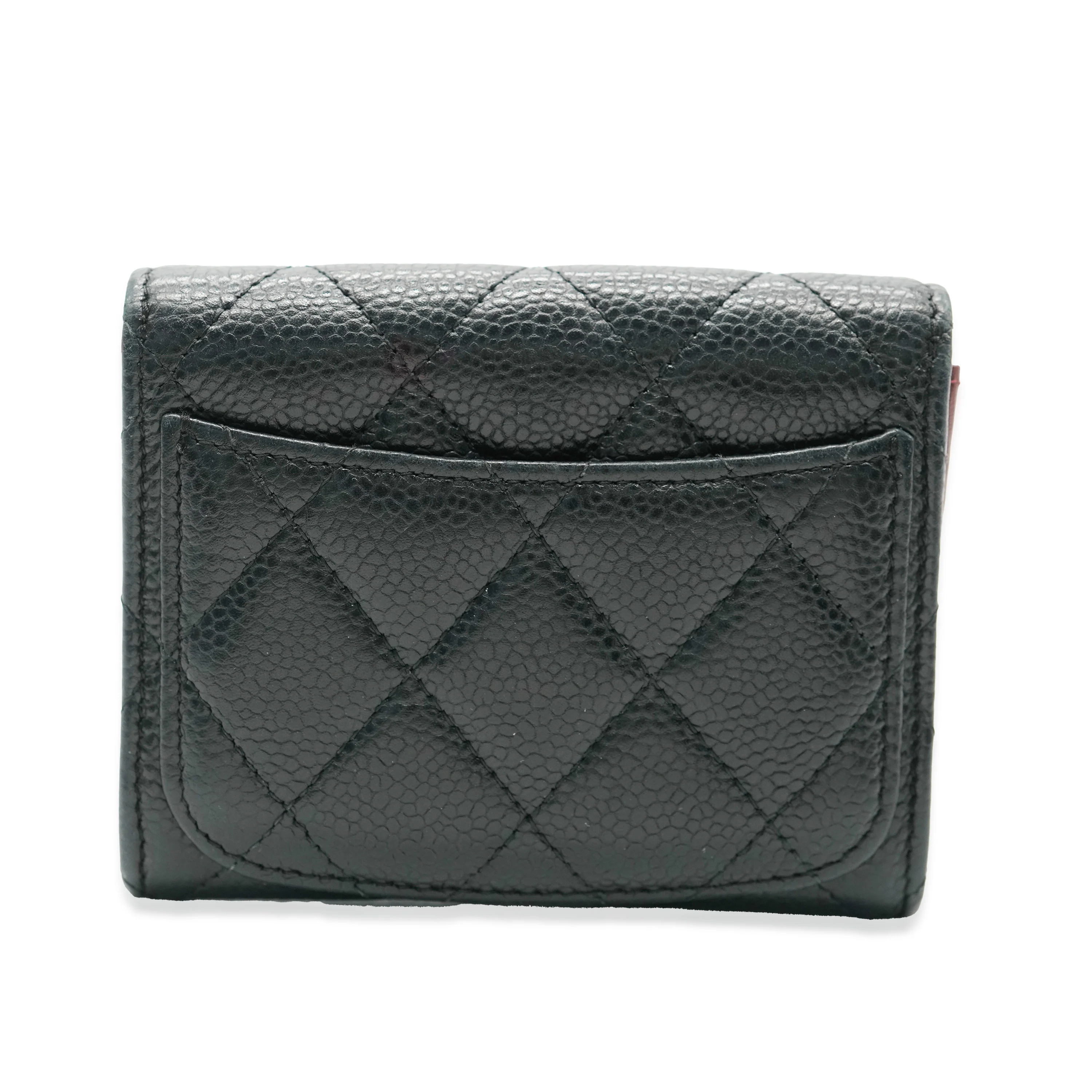 Chanel Black Quilted Caviar Classic Card Holder - Image 2