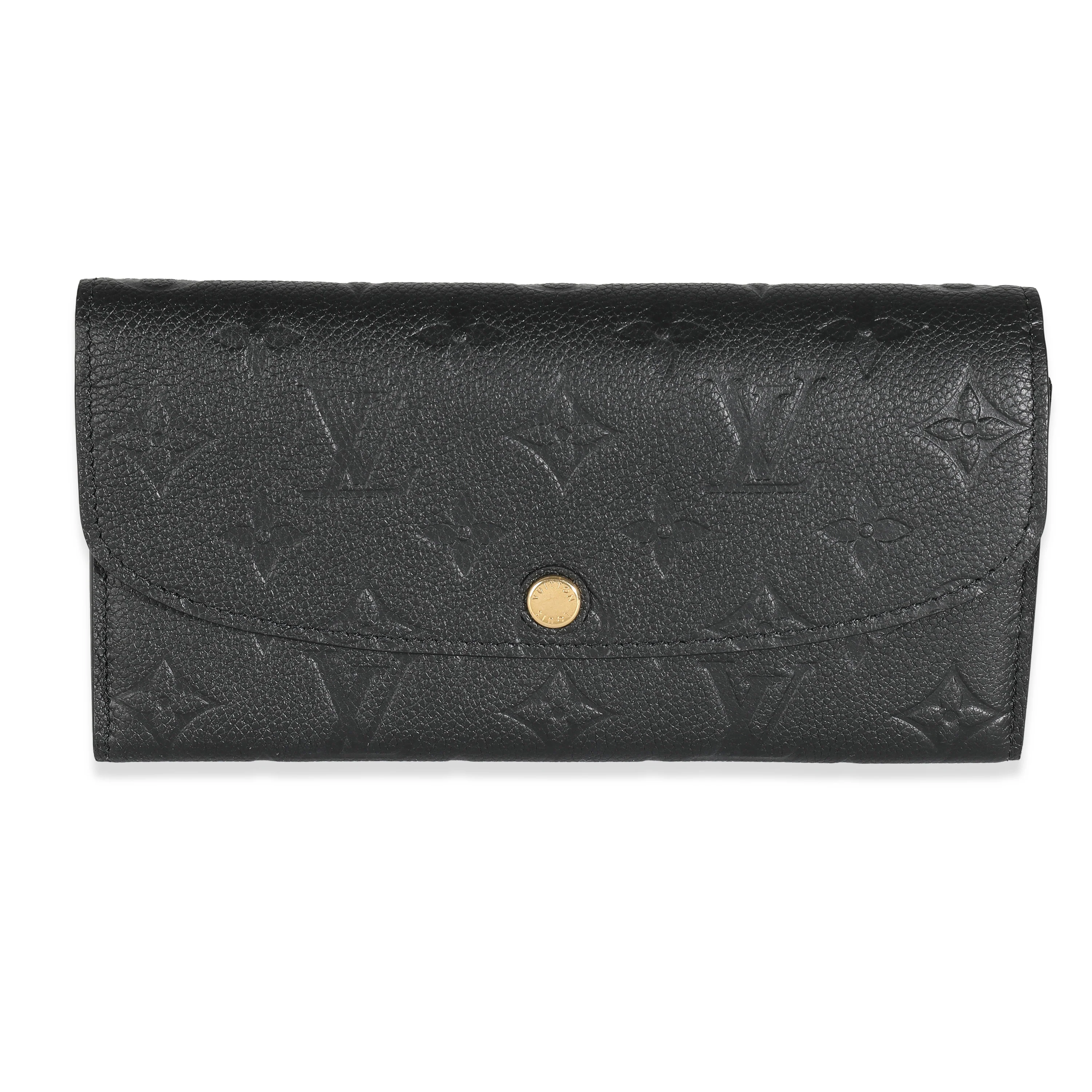 Louis Vuitton Black Monogram Empreinte Emilie Wallet