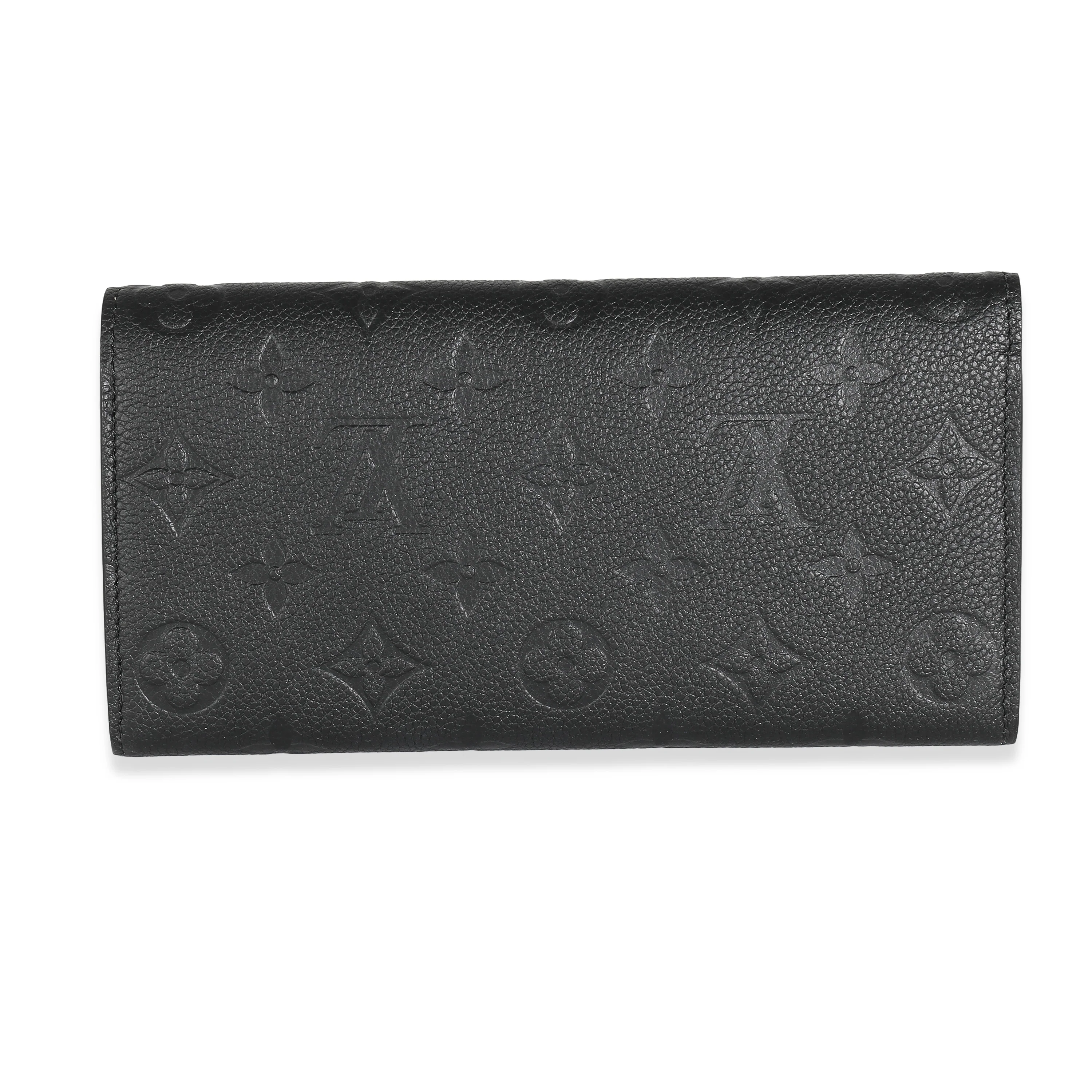 Louis Vuitton Black Monogram Empreinte Emilie Wallet - Image 4