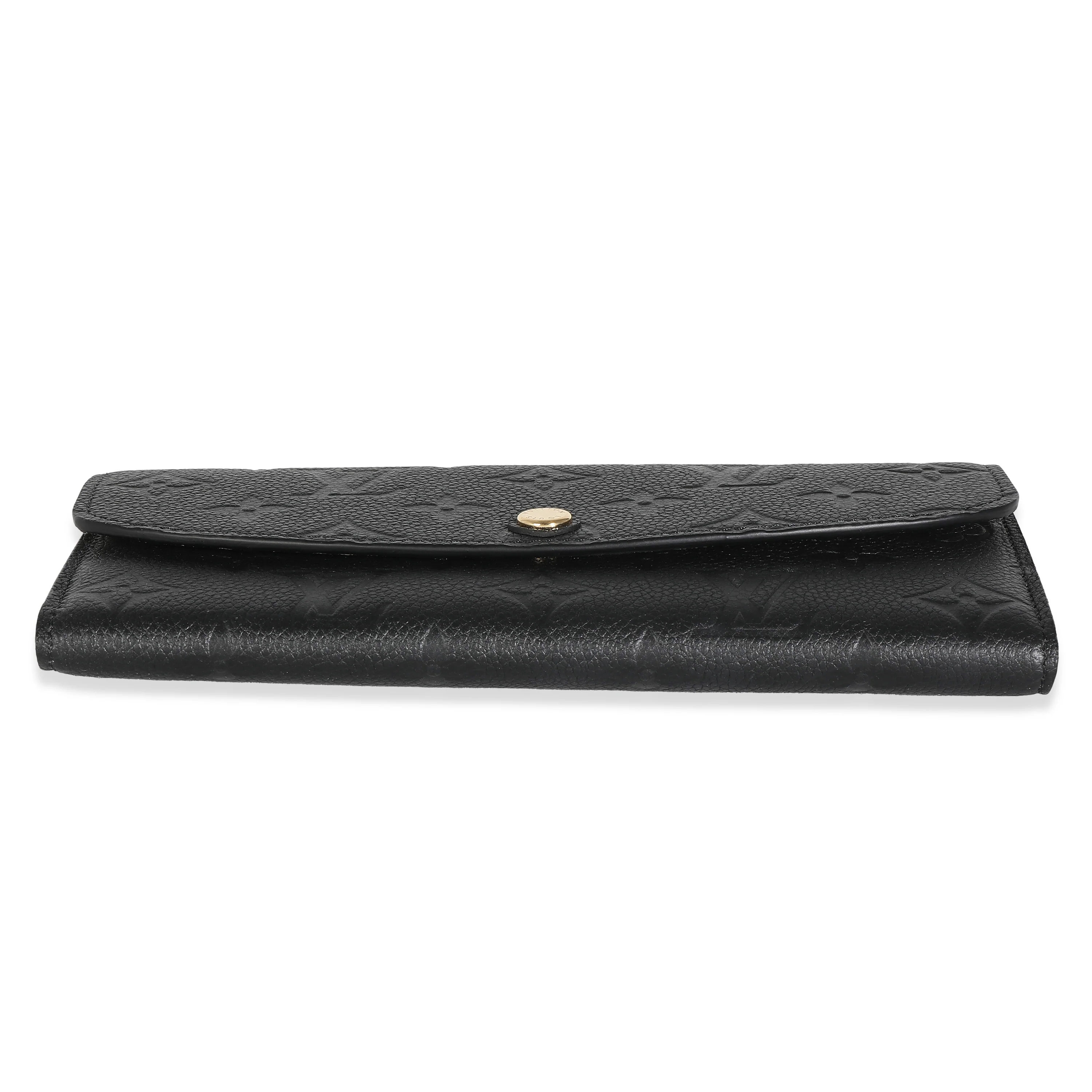 Louis Vuitton Black Monogram Empreinte Emilie Wallet - Image 5