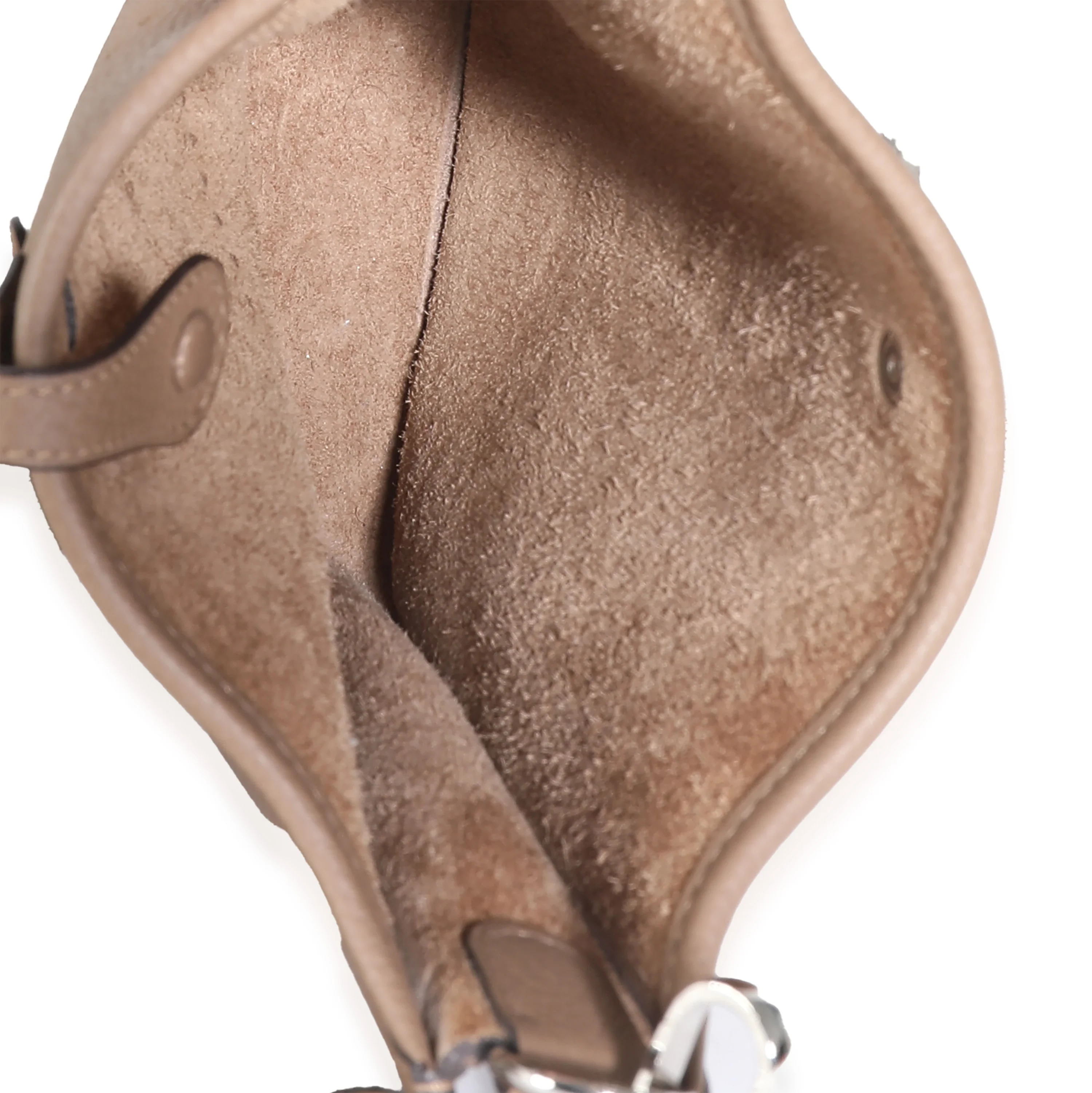 Hermès Gris Etain Beige De Weimar Maurice Mini Evelyne TPM 16 PHW - Image 9