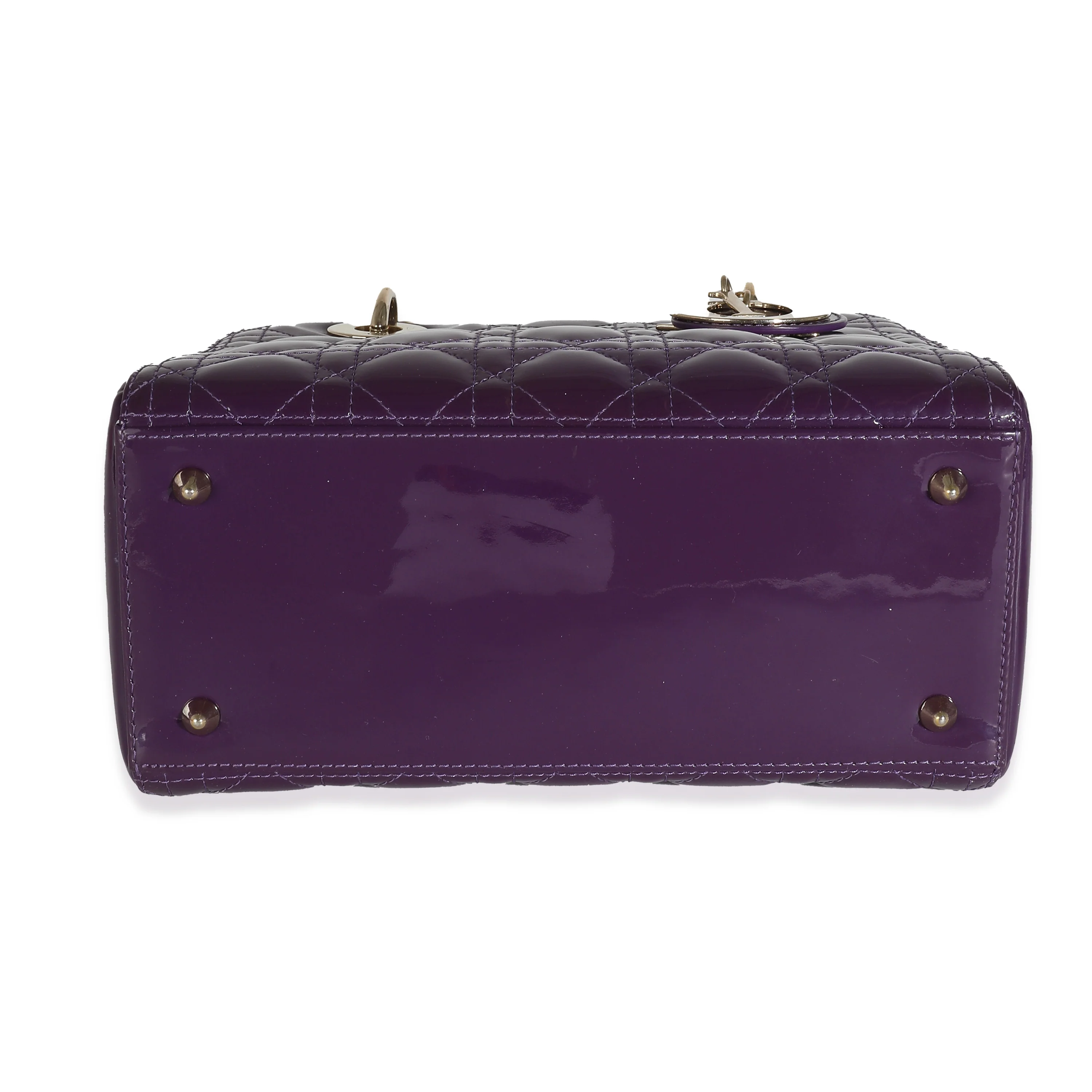 Purple Cannage Patent Medium Lady Dior - Image 5