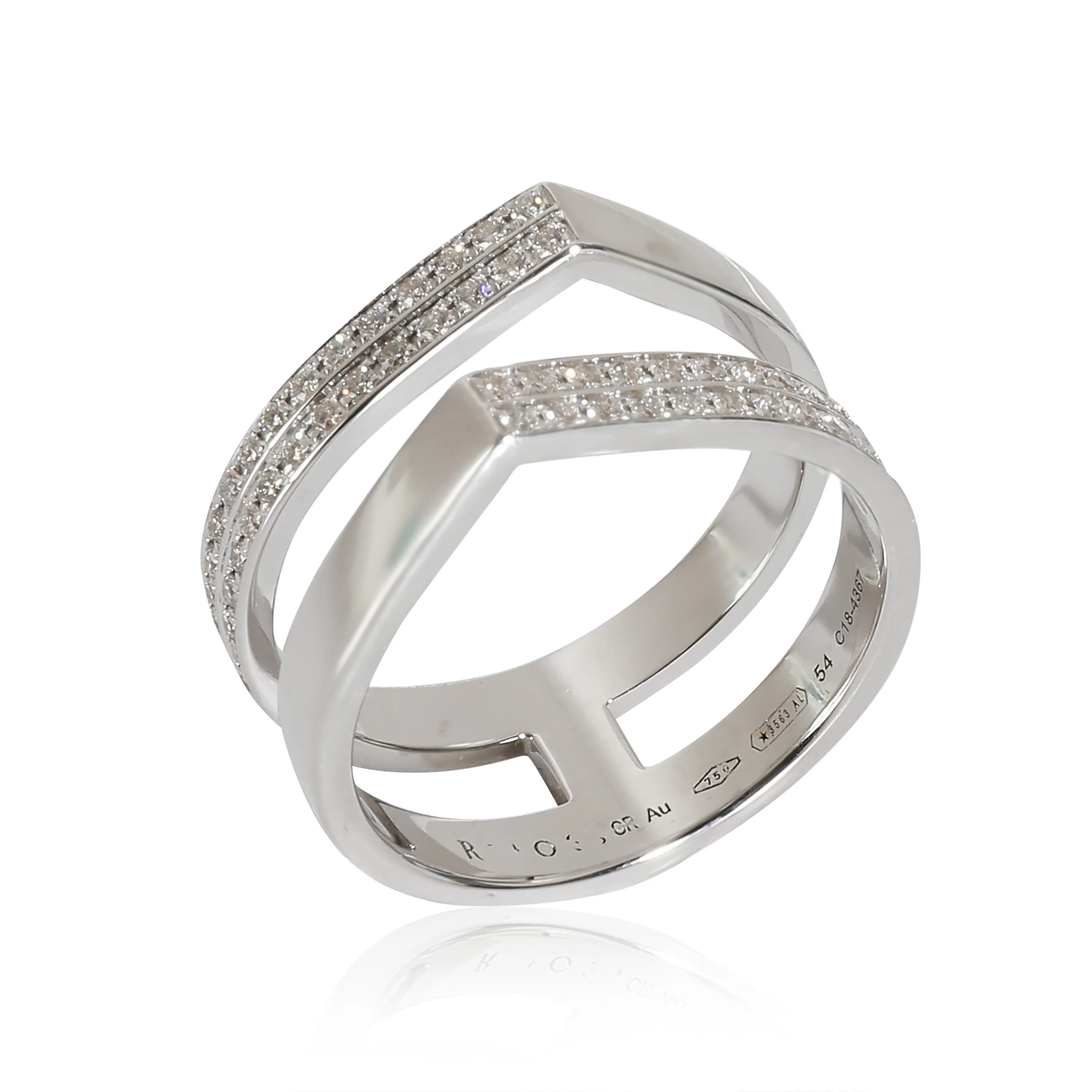 Repossi Antifer Ring in 18K White Gold 0.64 CTW - Image 3