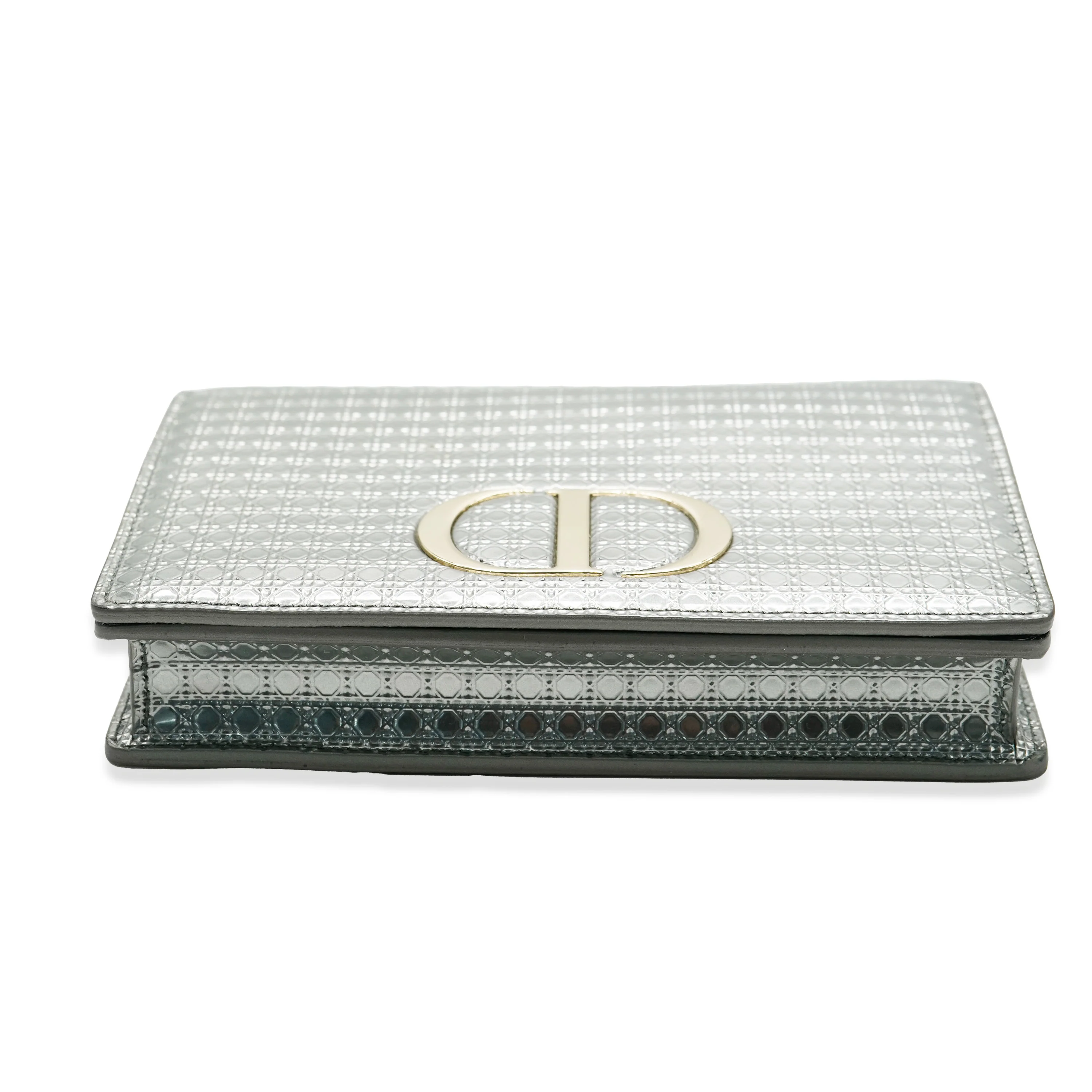 Silver Metallic Patent Micro Cannage 30 Montaigne 2 in 1 Pouch - Image 7