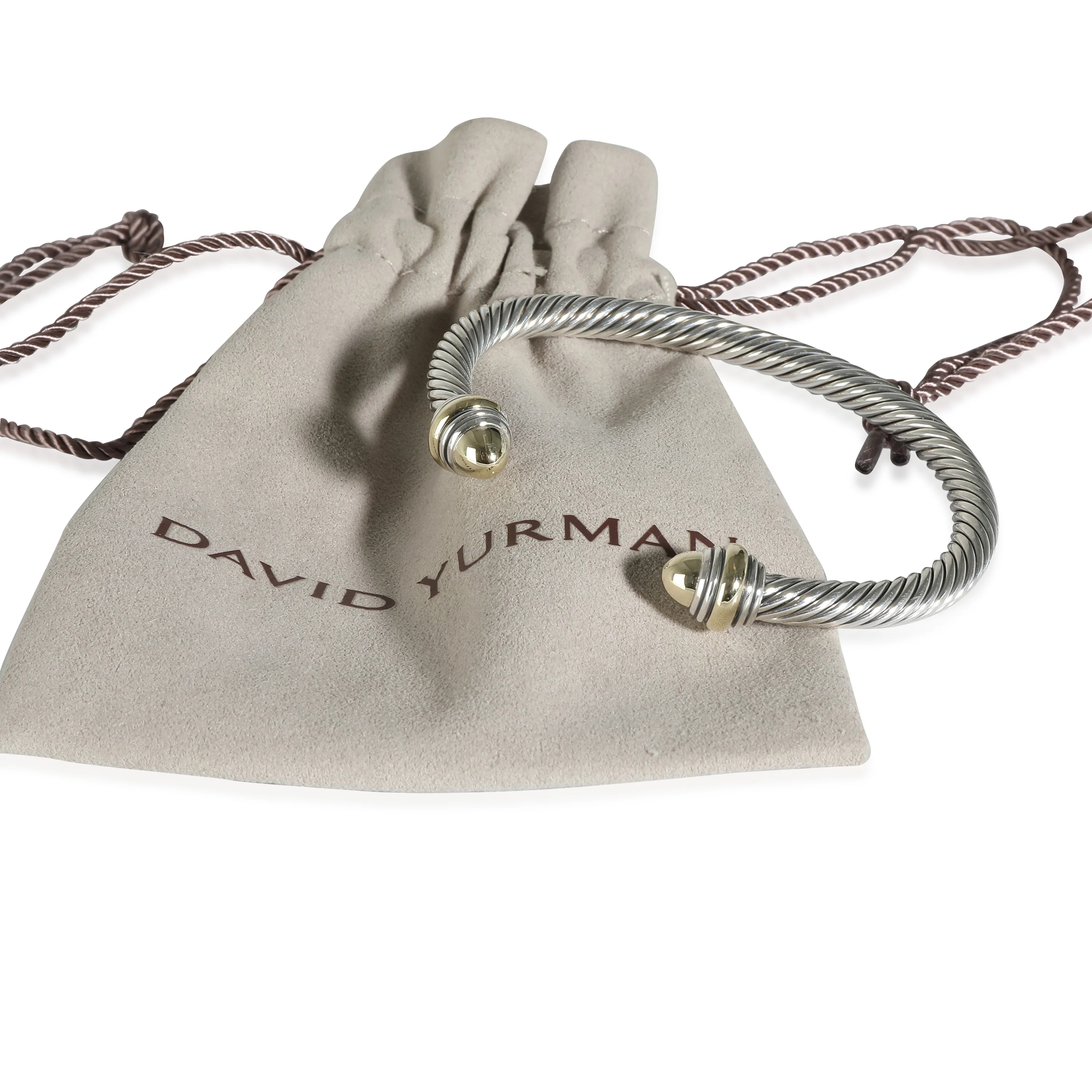 David Yurman Cable Classic Bangle in 14K Yellow Gold/Sterling Silver - Image 5