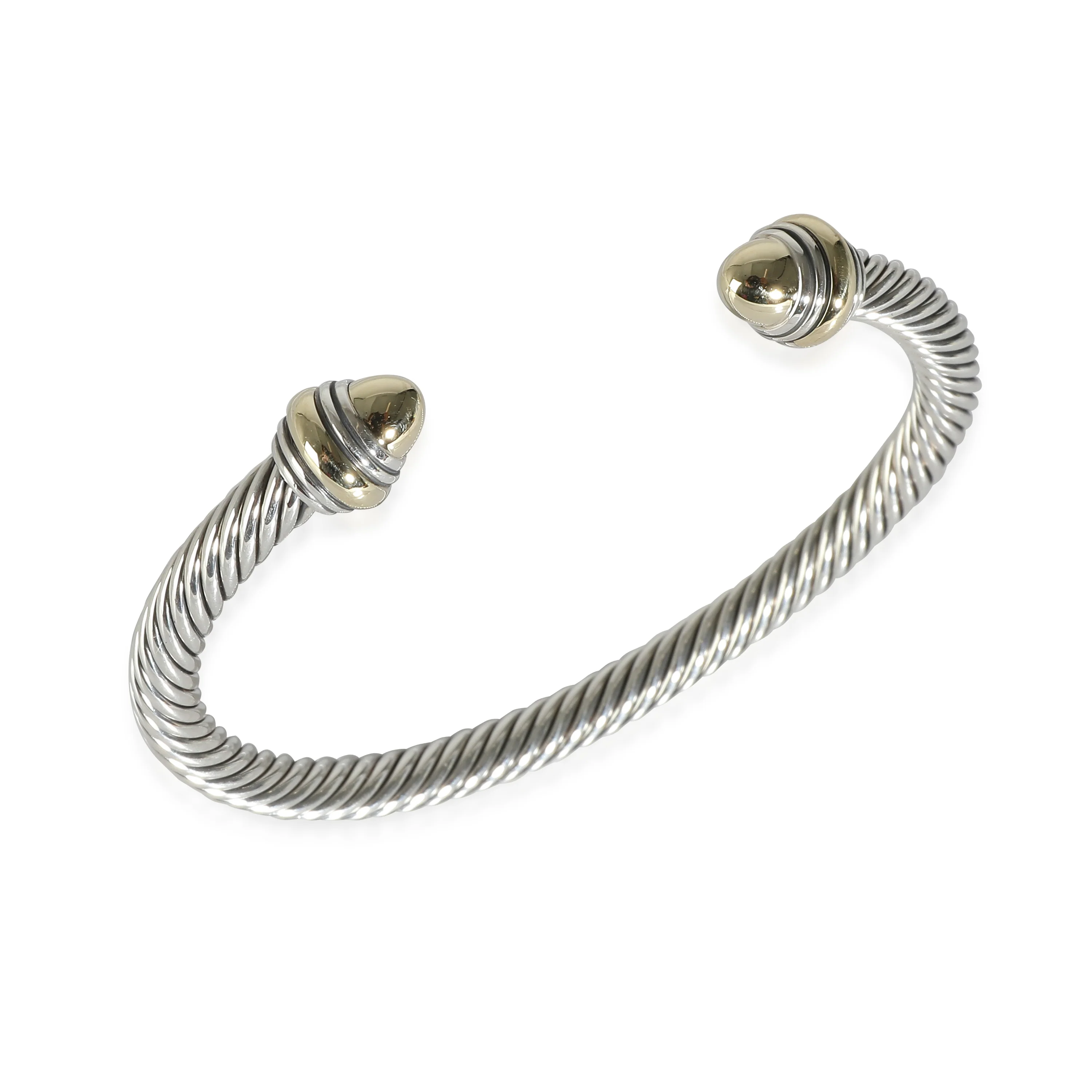 David Yurman Cable Classic Bangle in 14K Yellow Gold/Sterling Silver - Image 6