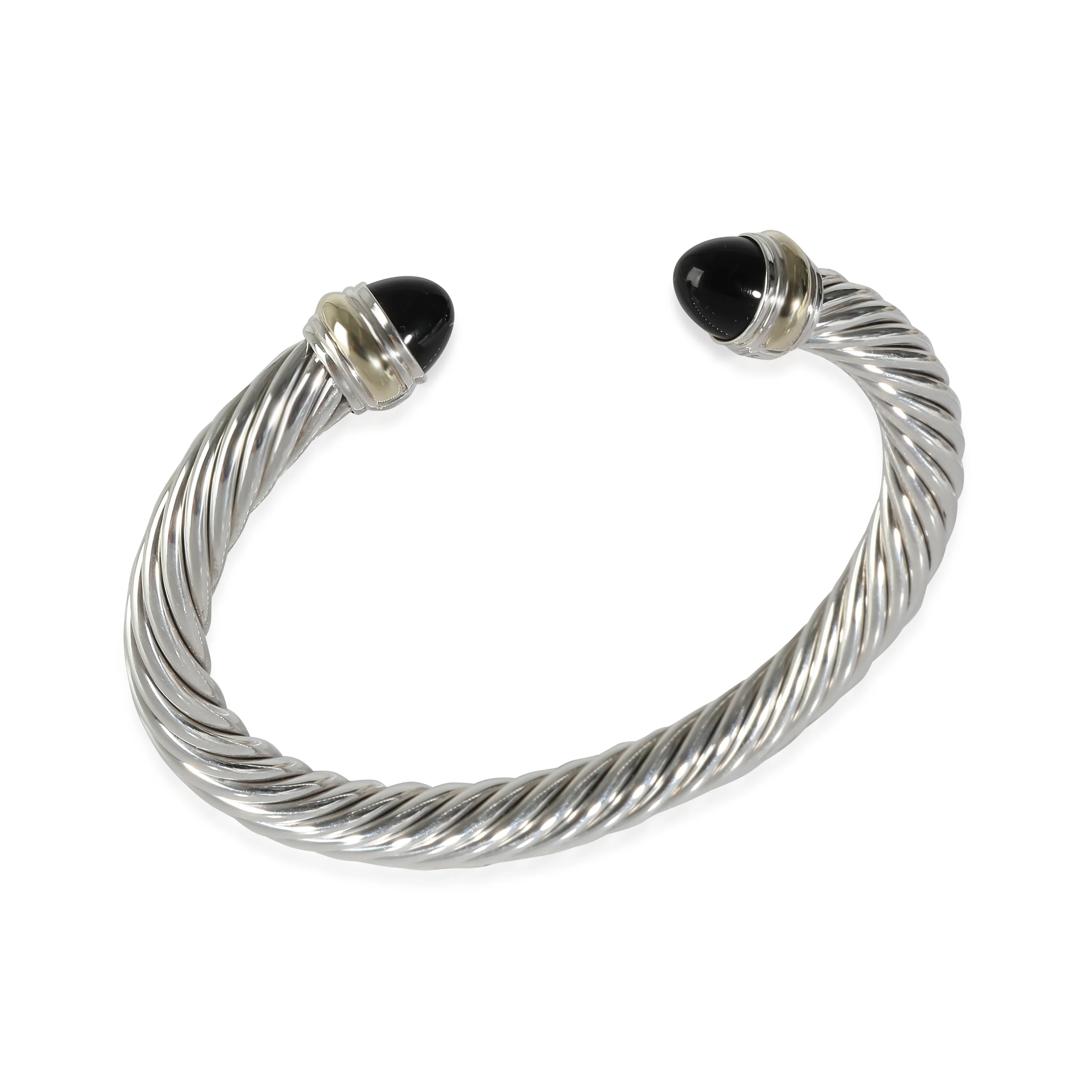 David Yurman Cable Classic Bangle in 14K Yellow Gold/Sterling Silver - Image 4