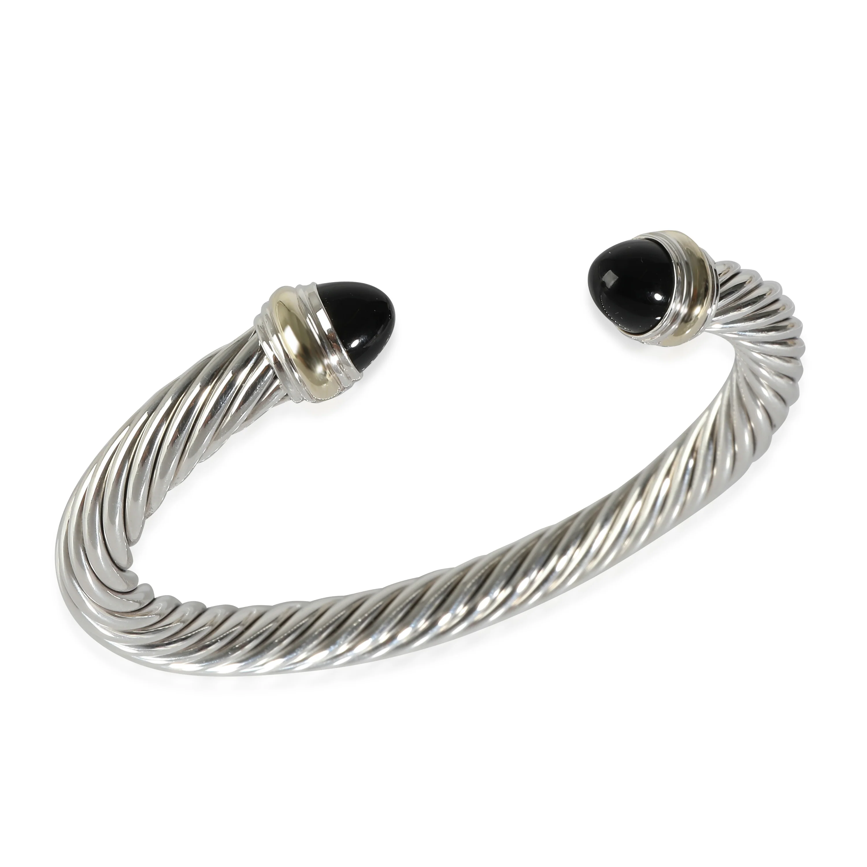 David Yurman Cable Classic Bangle in 14K Yellow Gold/Sterling Silver - Image 5