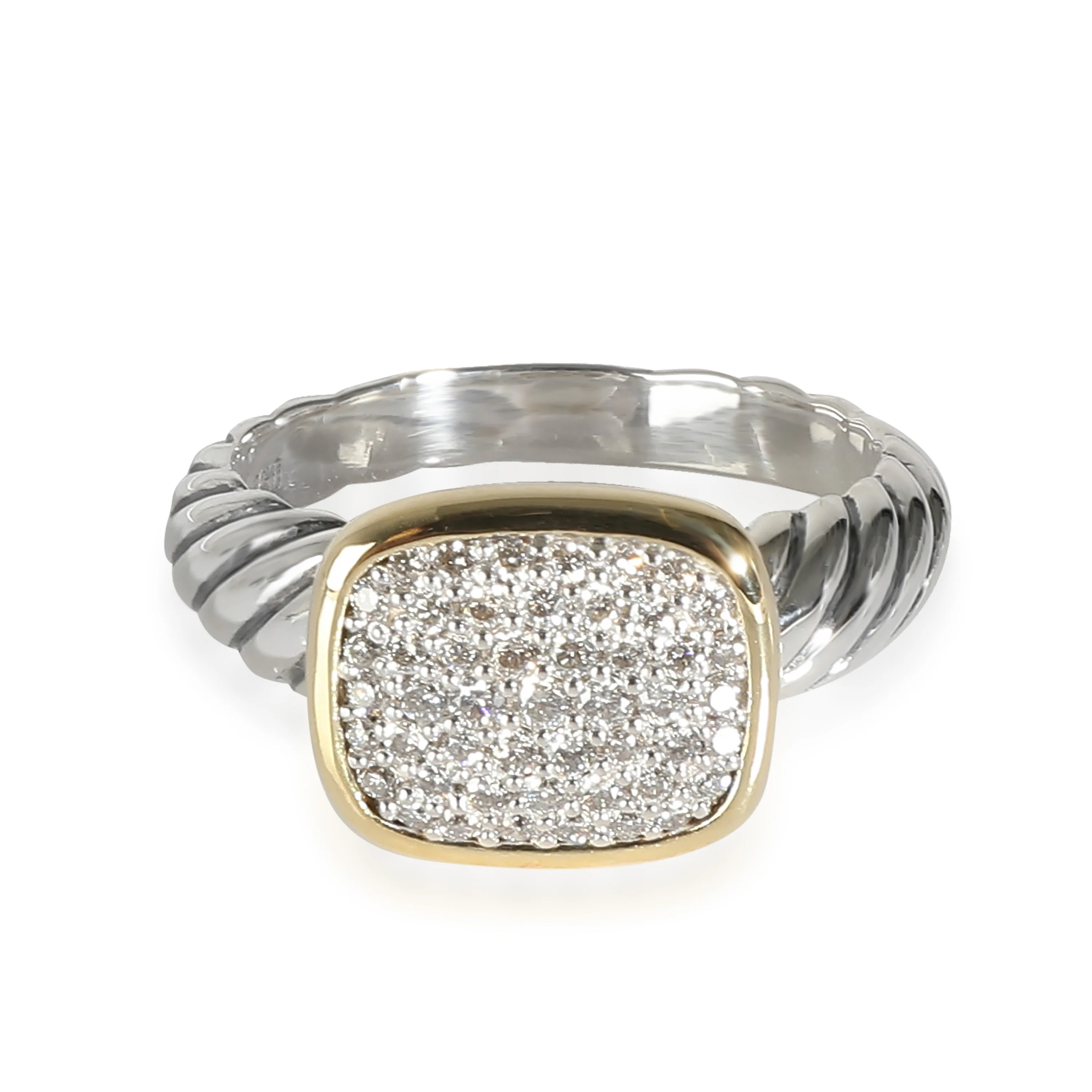 David Yurman Noblesse Ring in 18K Yellow Gold/Sterling Silver 0.5 CTW