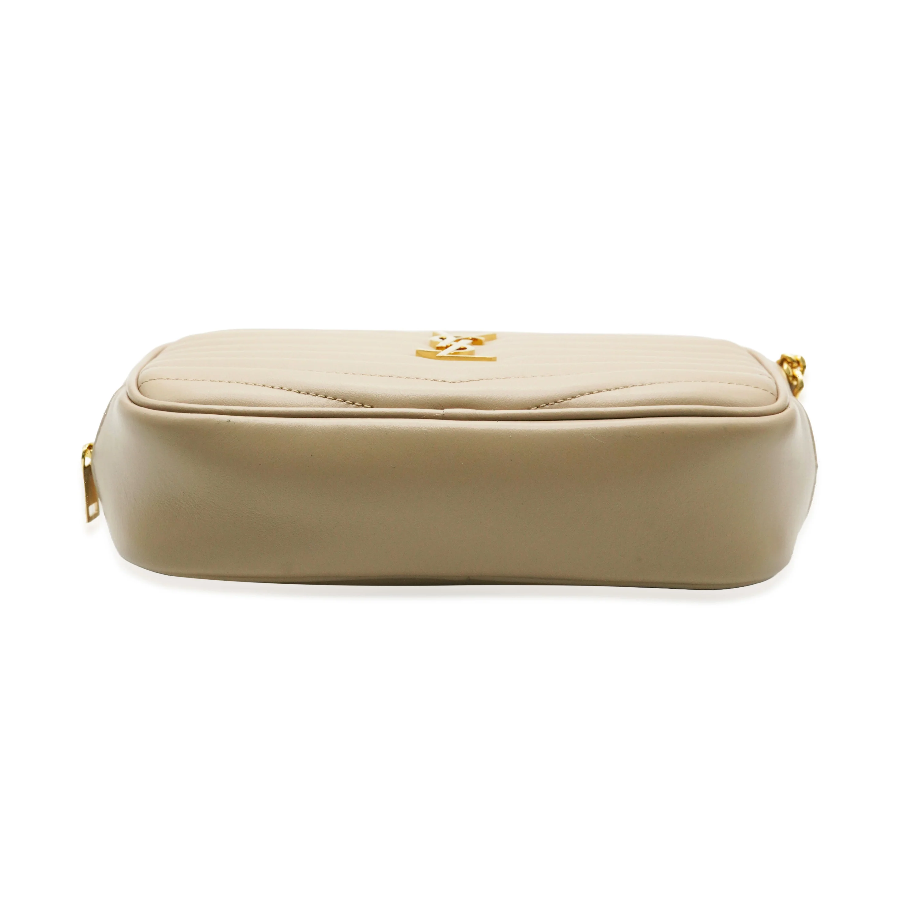 Beige Chevron Calfskin Mini Lou Camera Bag - Image 5