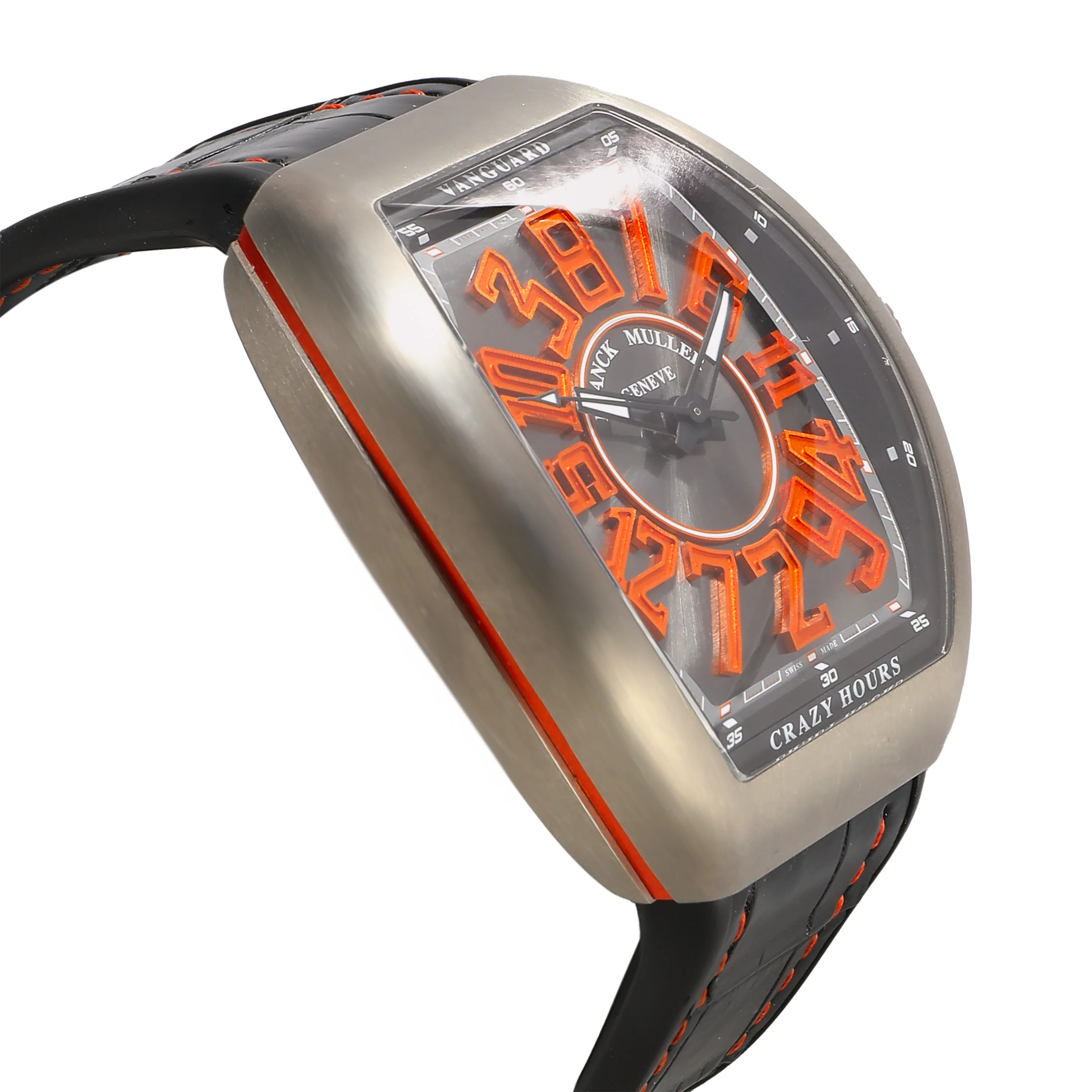 Vanguard Crazy Hours V45 CH TT BK OR Mens Watch in Titanium - Image 2