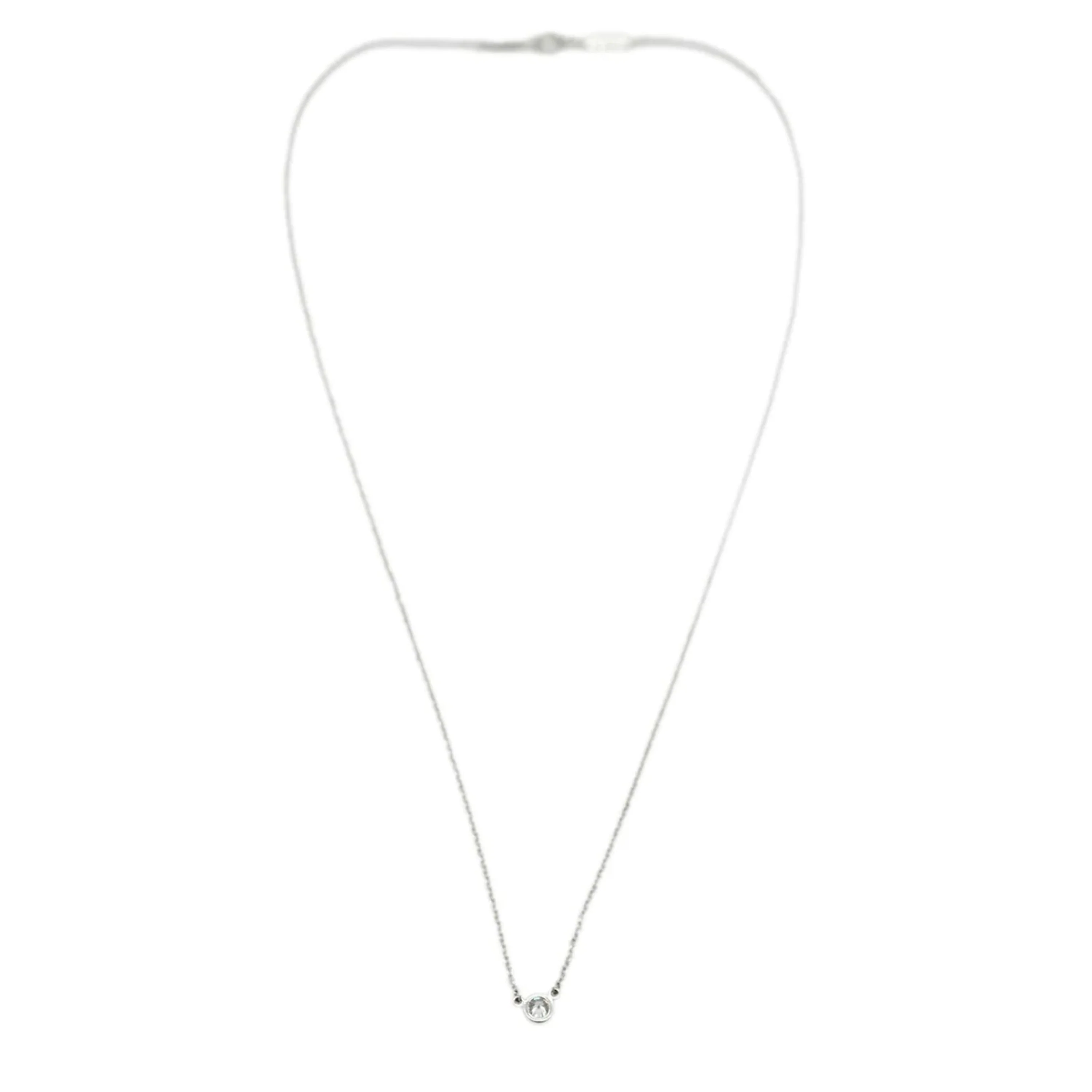 Elsa Peretti Diamond By The Yard Pendant in  Platinum - Image 2