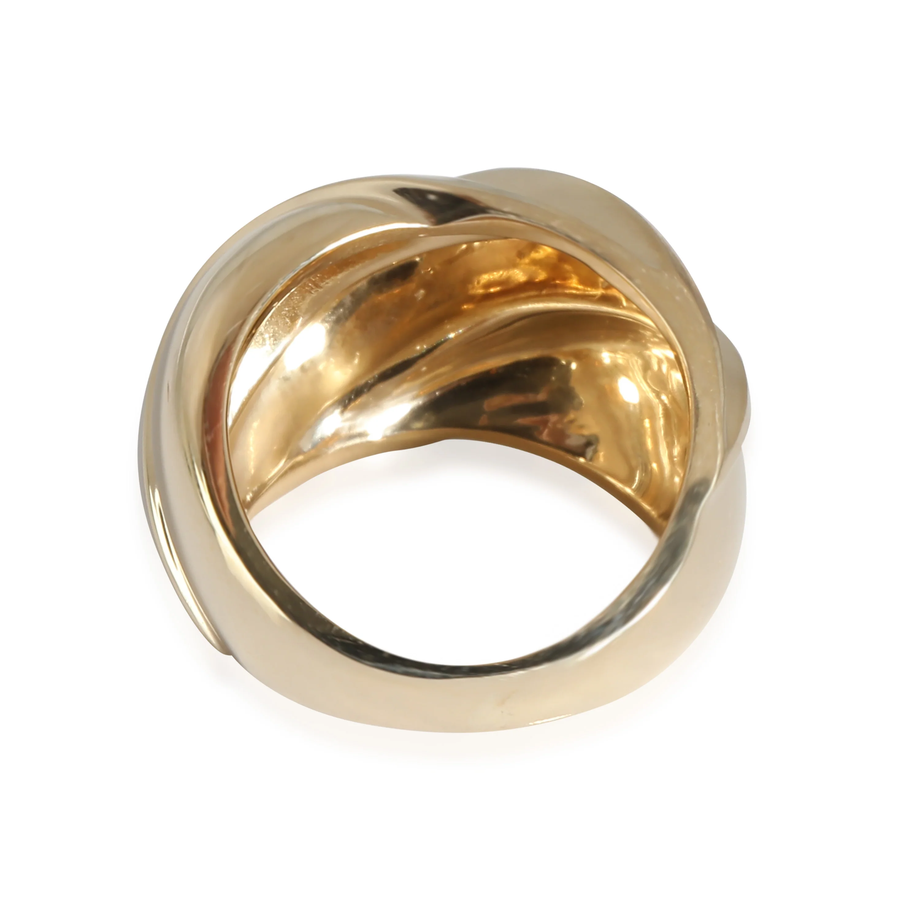 Raised Edge Scalloped Detail Ring in 14K Yellow Gold - Image 3
