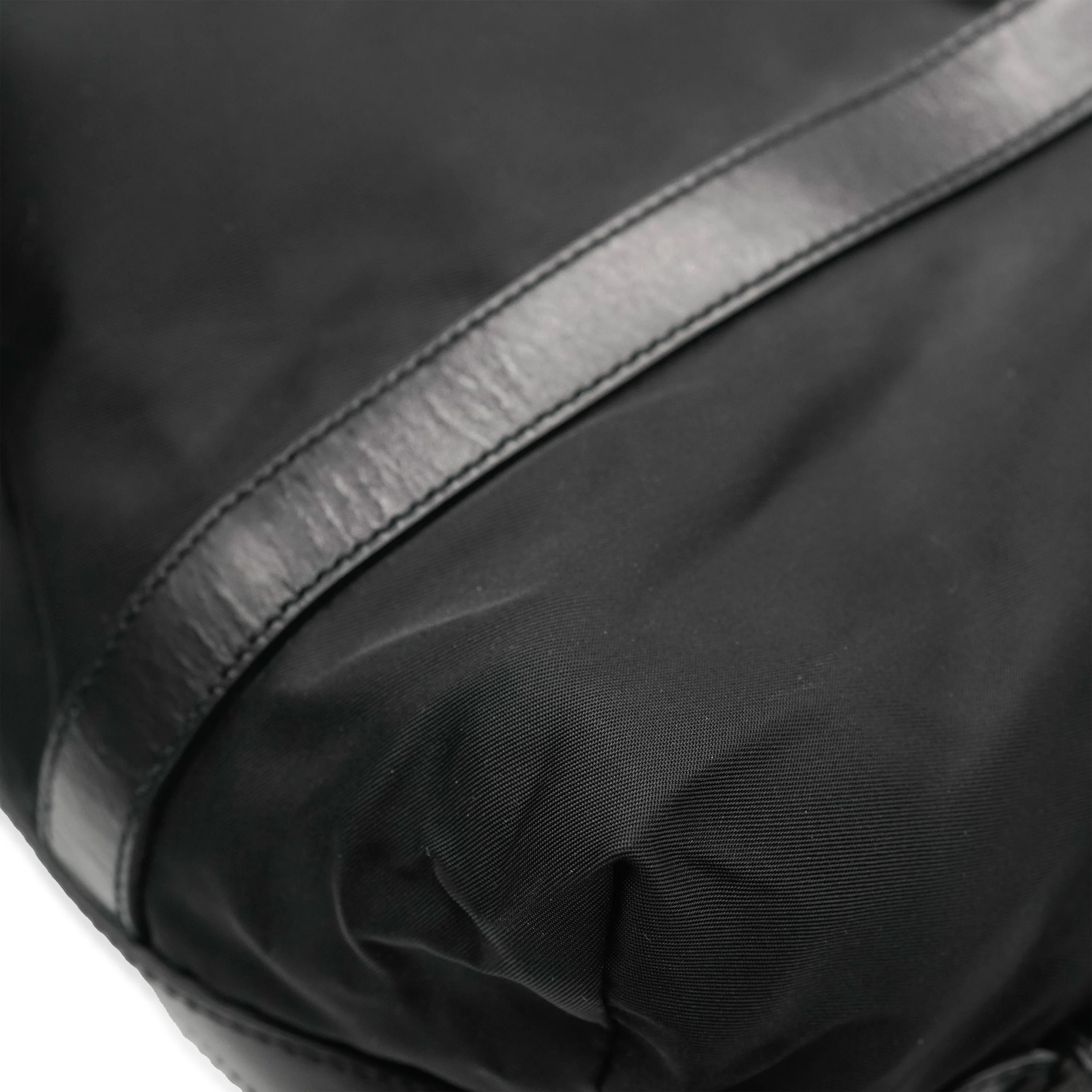 Black Nylon Tessuto Small Shopper Tote - Image 6