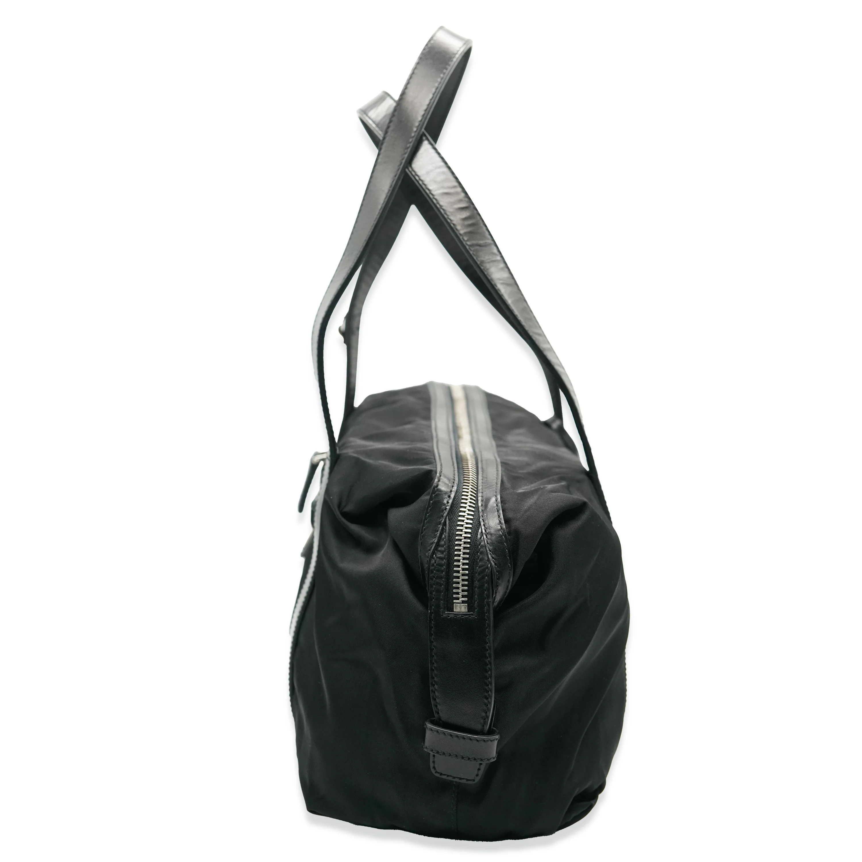 Black Nylon Tessuto Small Shopper Tote - Image 8