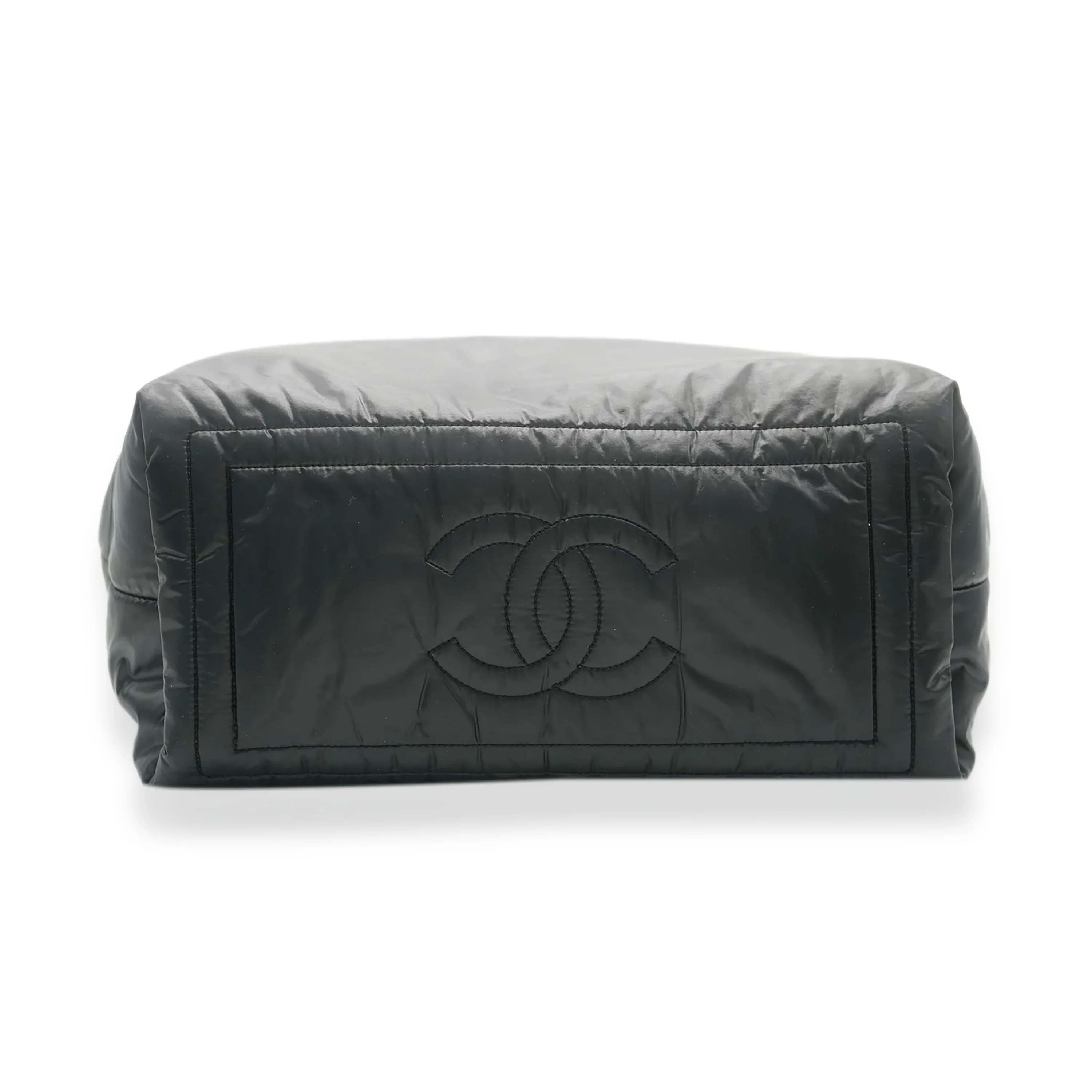 Black Quilted Nylon Small Reversible Coco Cocoon Tote - Image 5