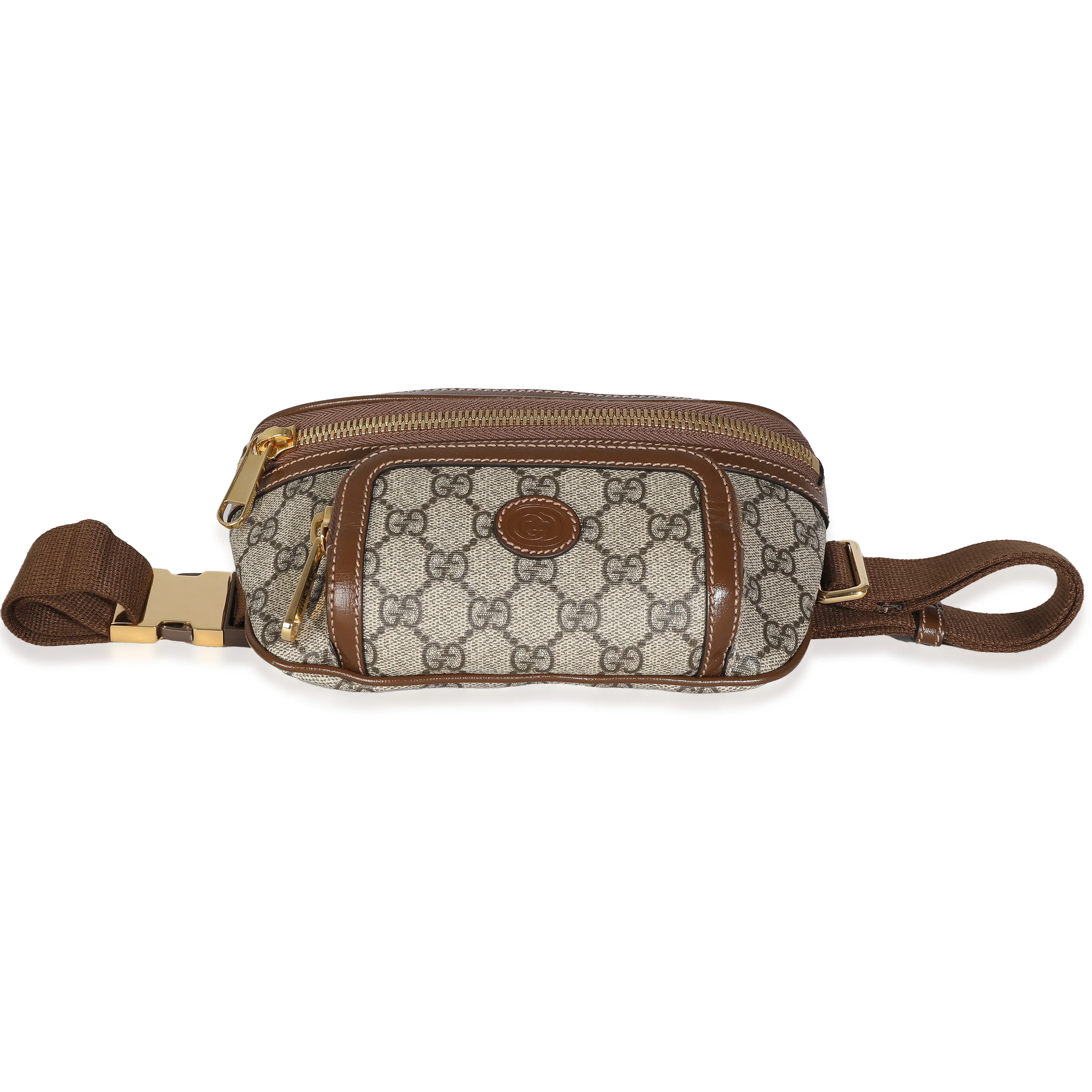 Gucci Beige GG Supreme Canvas Interlocking G Belt Bag - Image 7