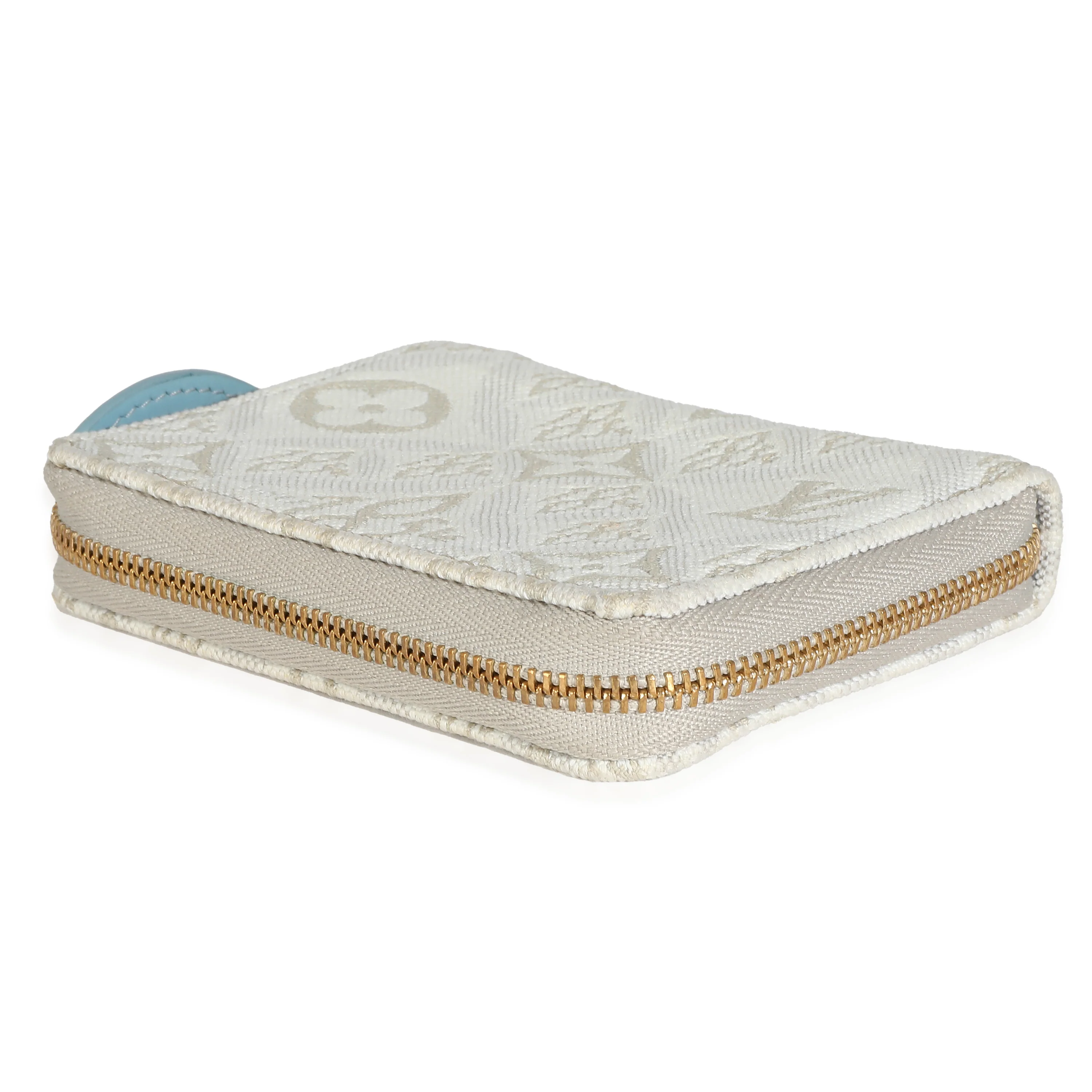 Louis Vuitton Beige White Jacquard Since 1854 Zippy Coin Purse - Image 6