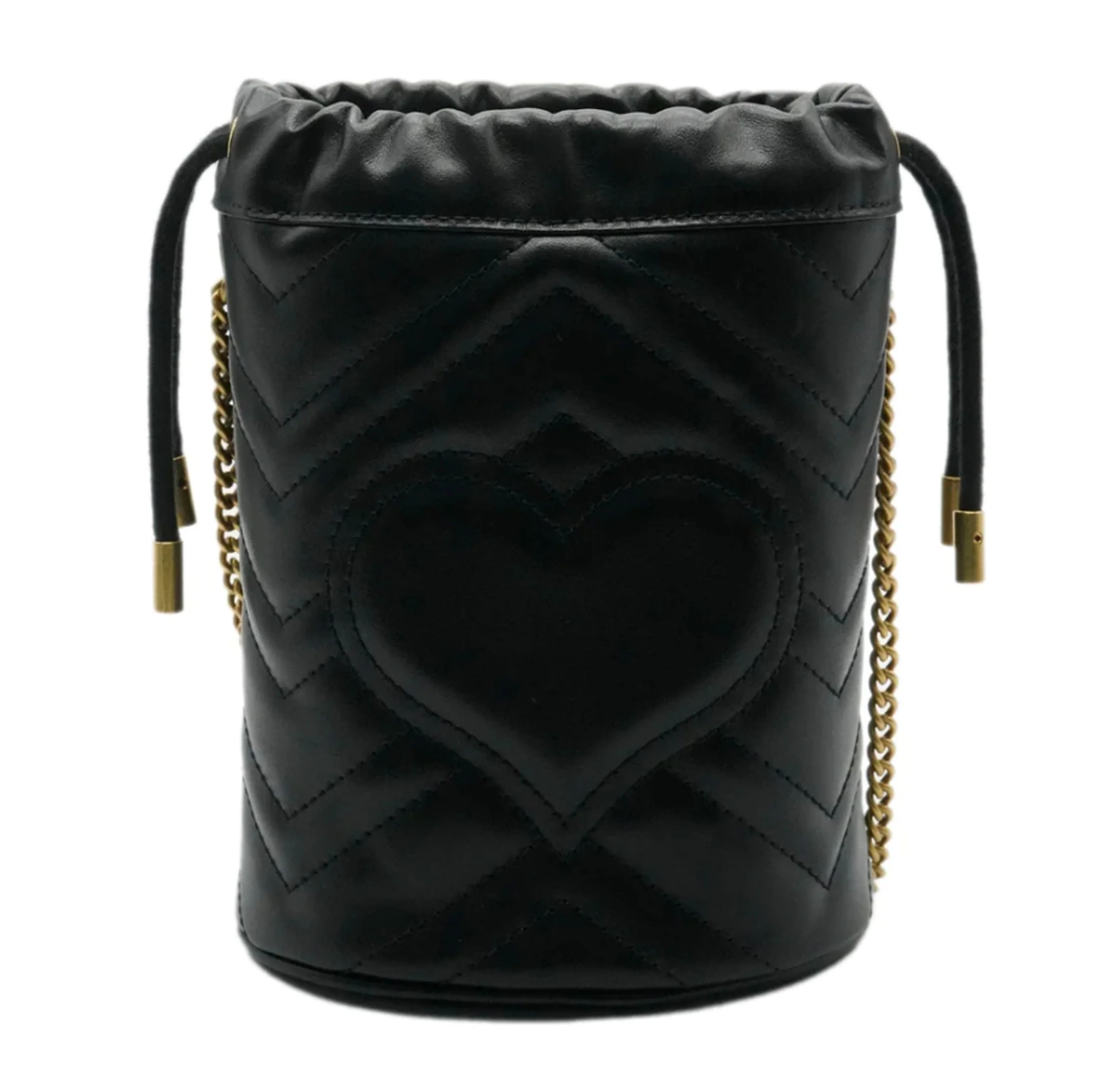 Black Calfskin Matelasse Mini GG Marmont 2.0 Bucket Bag - Image 4