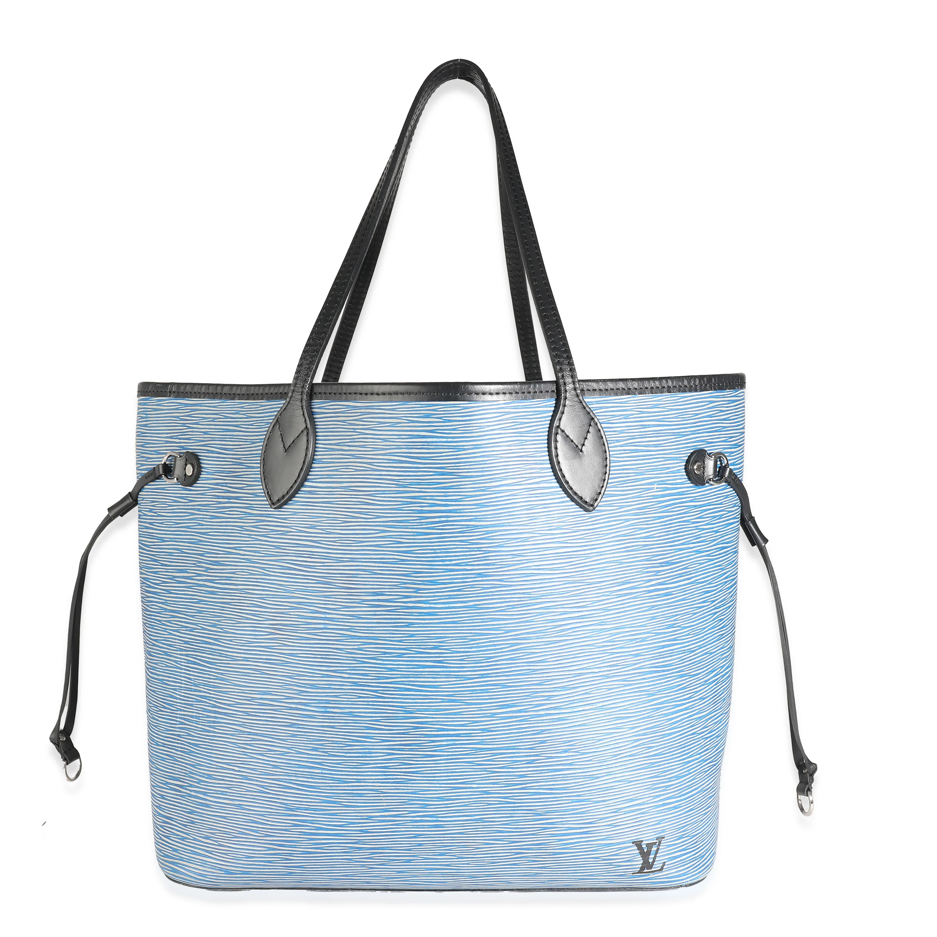 Louis Vuitton Blue Denim Epi Neverfull MM