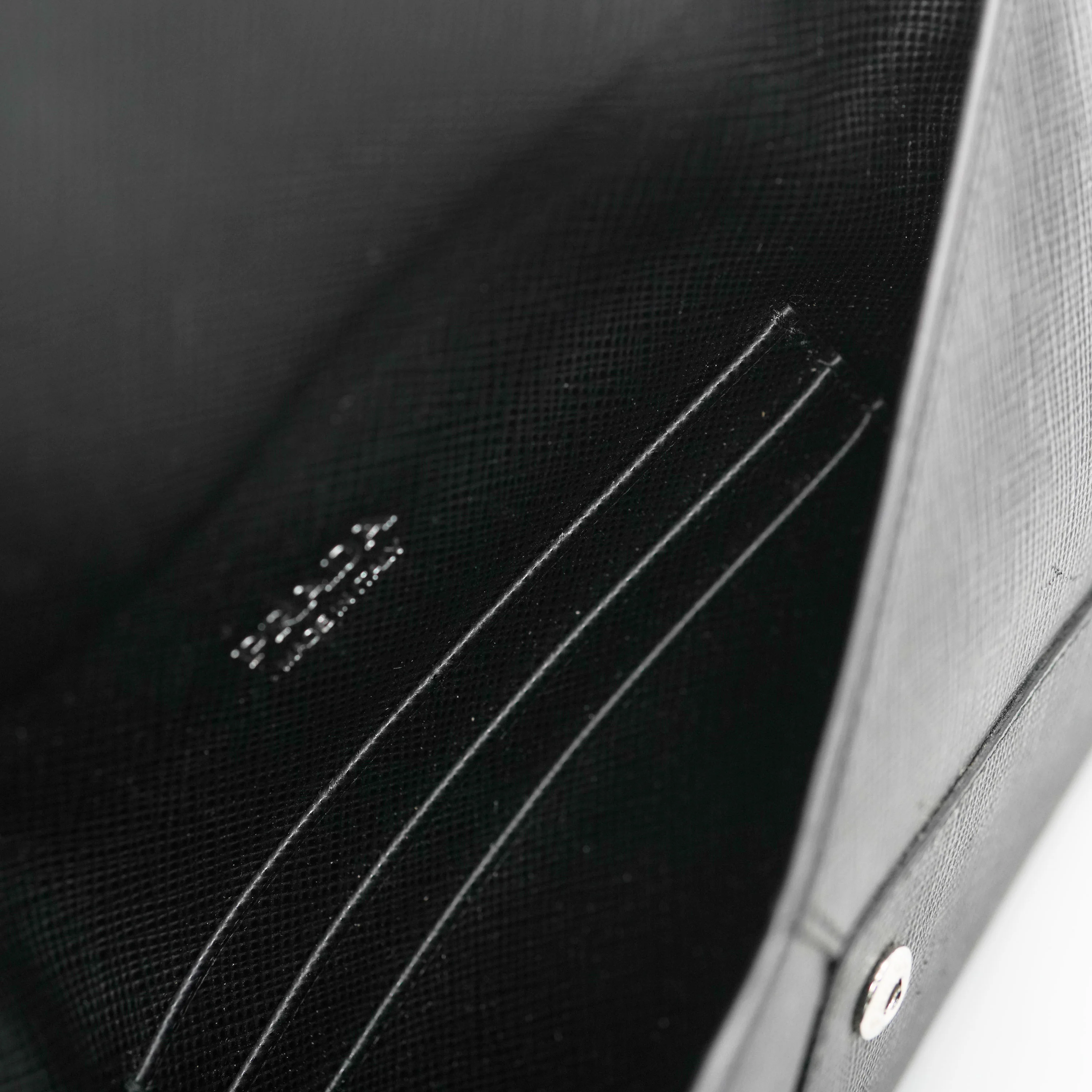 Black Saffiano Envelope Slim Wallet - Image 4