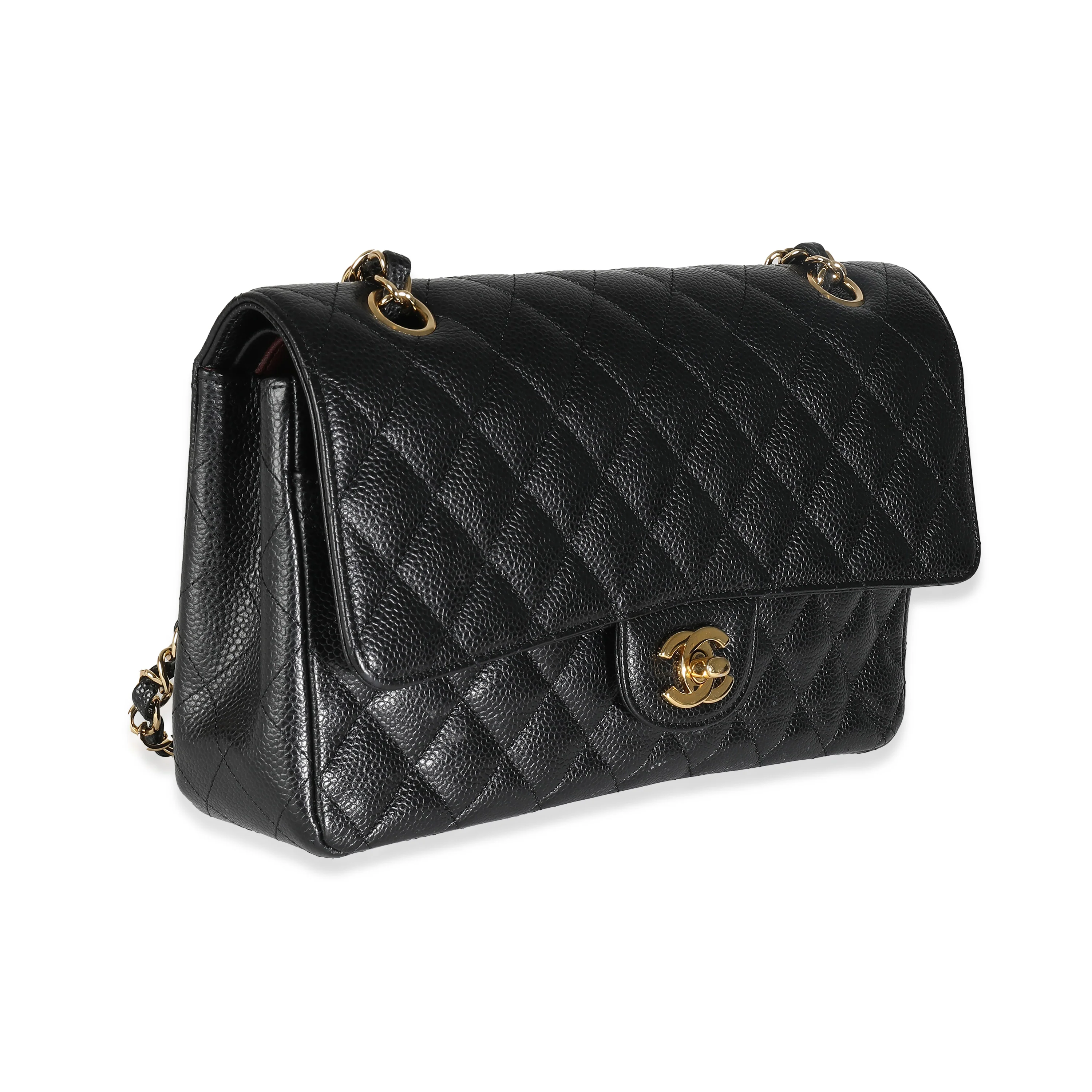 Black Quilted Medium Classic Double Flap Bag - Image 3