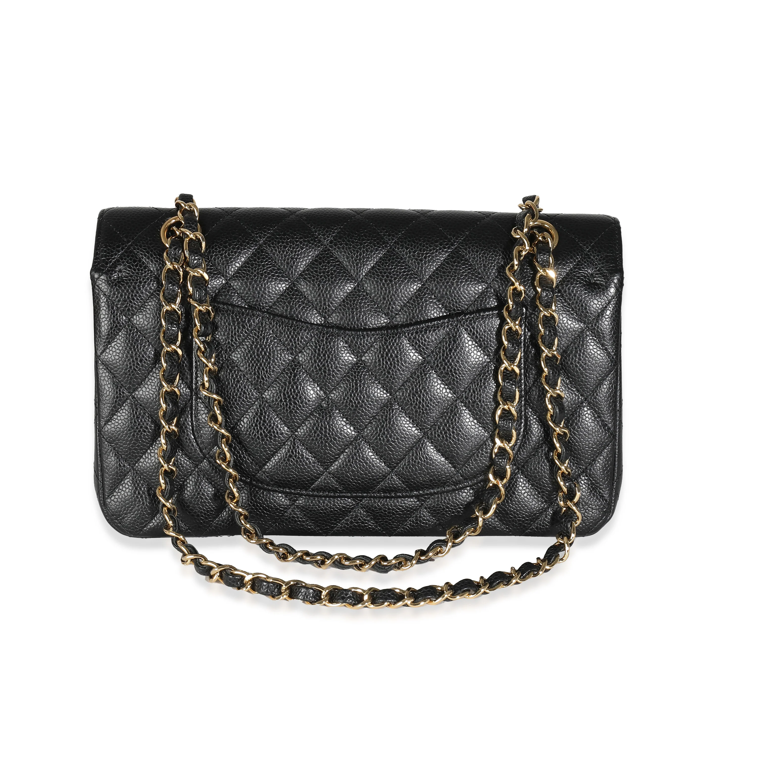 Black Quilted Medium Classic Double Flap Bag - Image 4