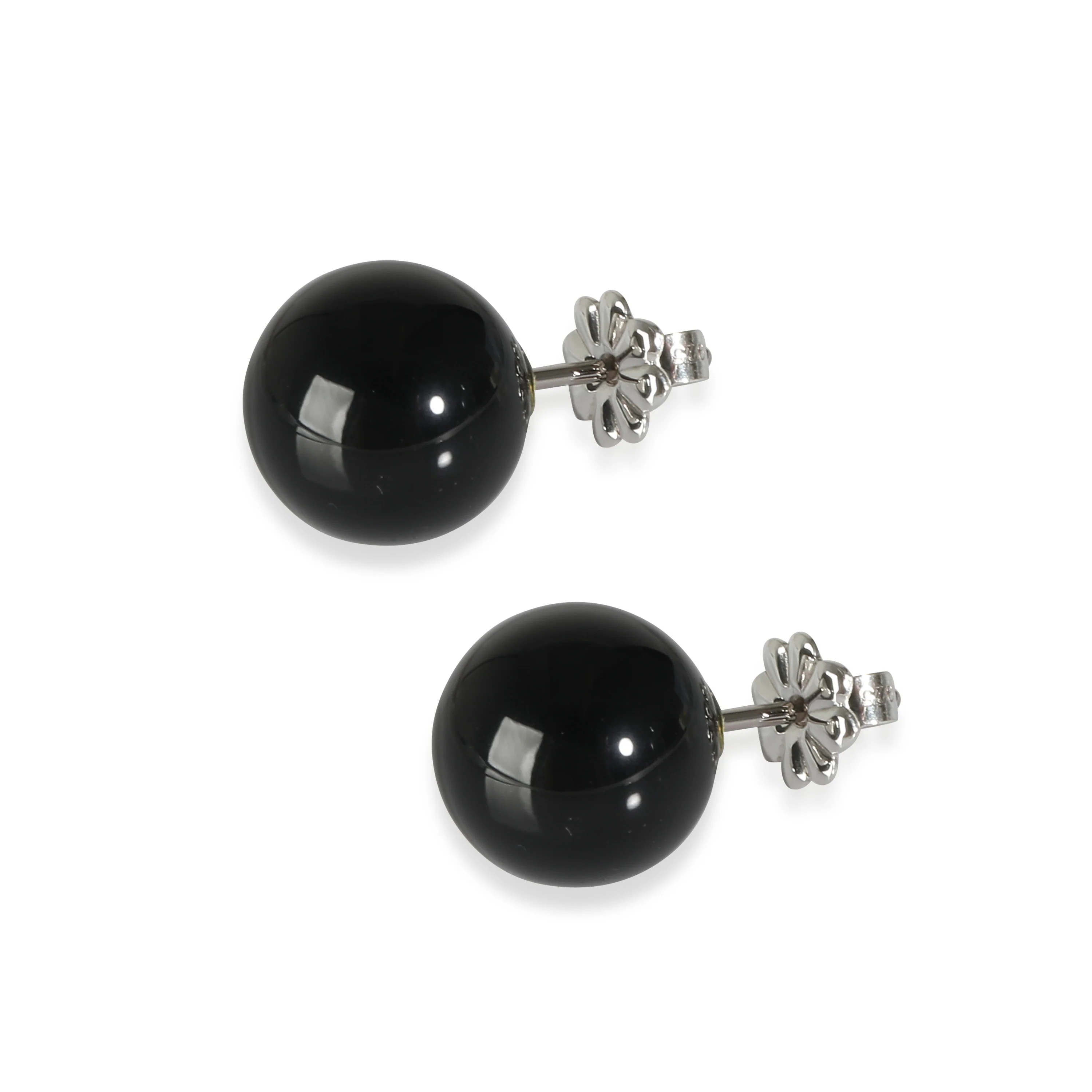 Tiffany & Co. Onyx Earrings in Sterling Silver - Image 2