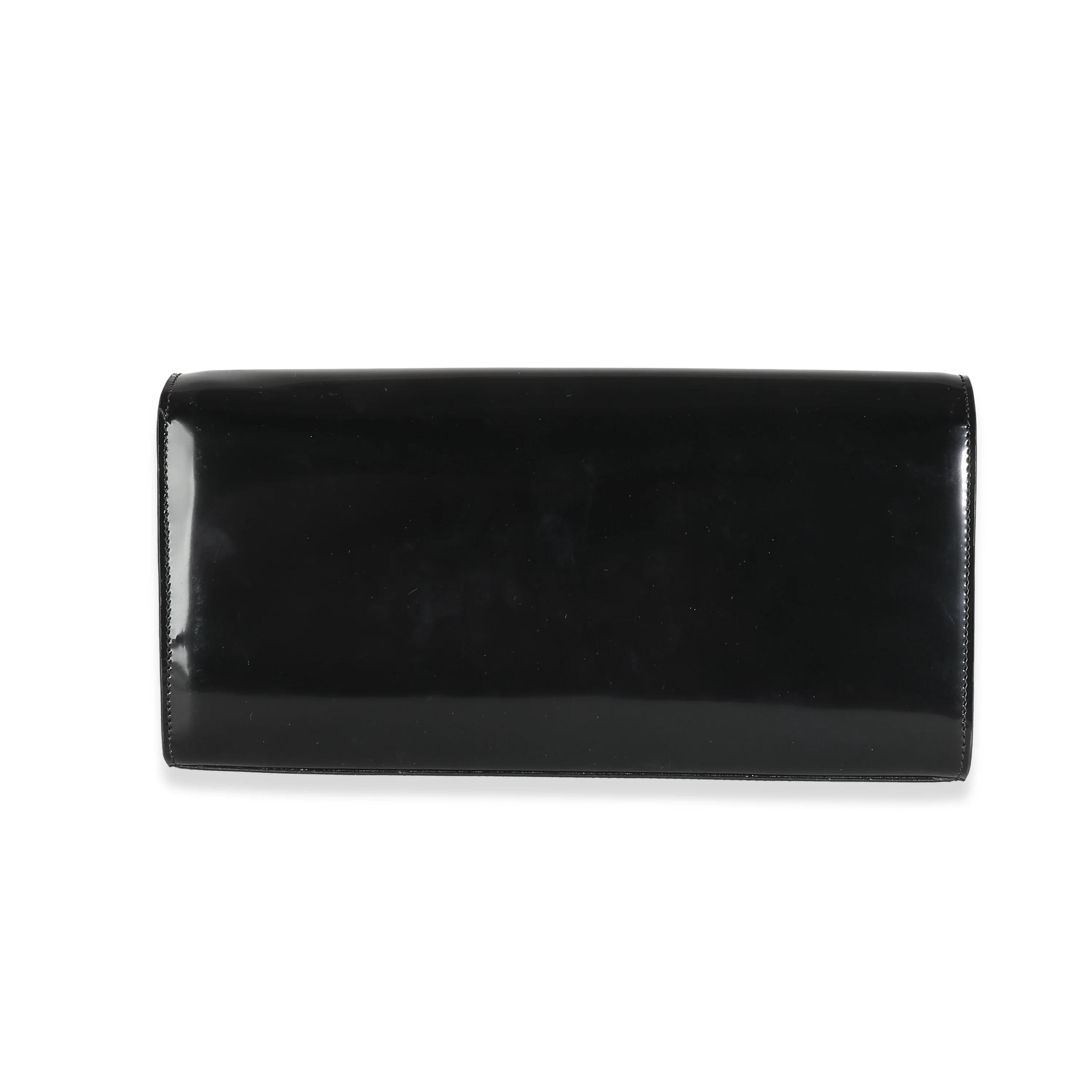 Black Brushed Leather Kate Tassel Clutch - Image 5