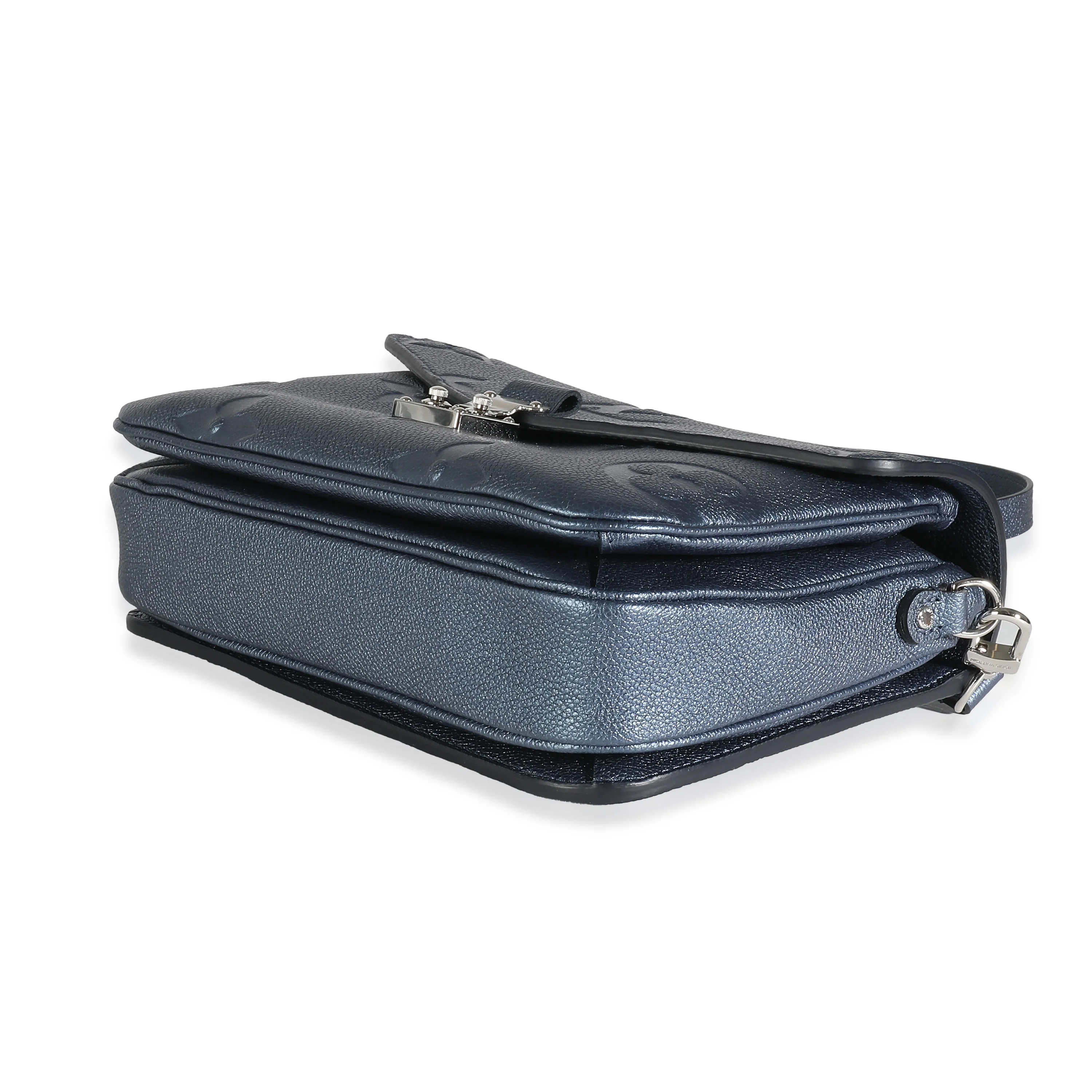 Metallic Navy Giant Monogram Empreinte Pochette Métis - Image 5