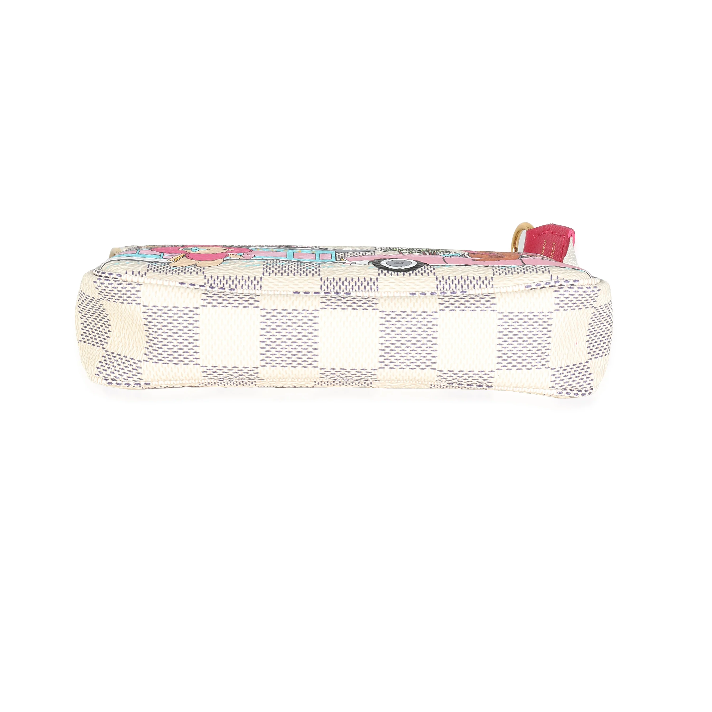 Vivienne Christmas Damier Azur Canvas Mini Pochette Accessoires - Image 6