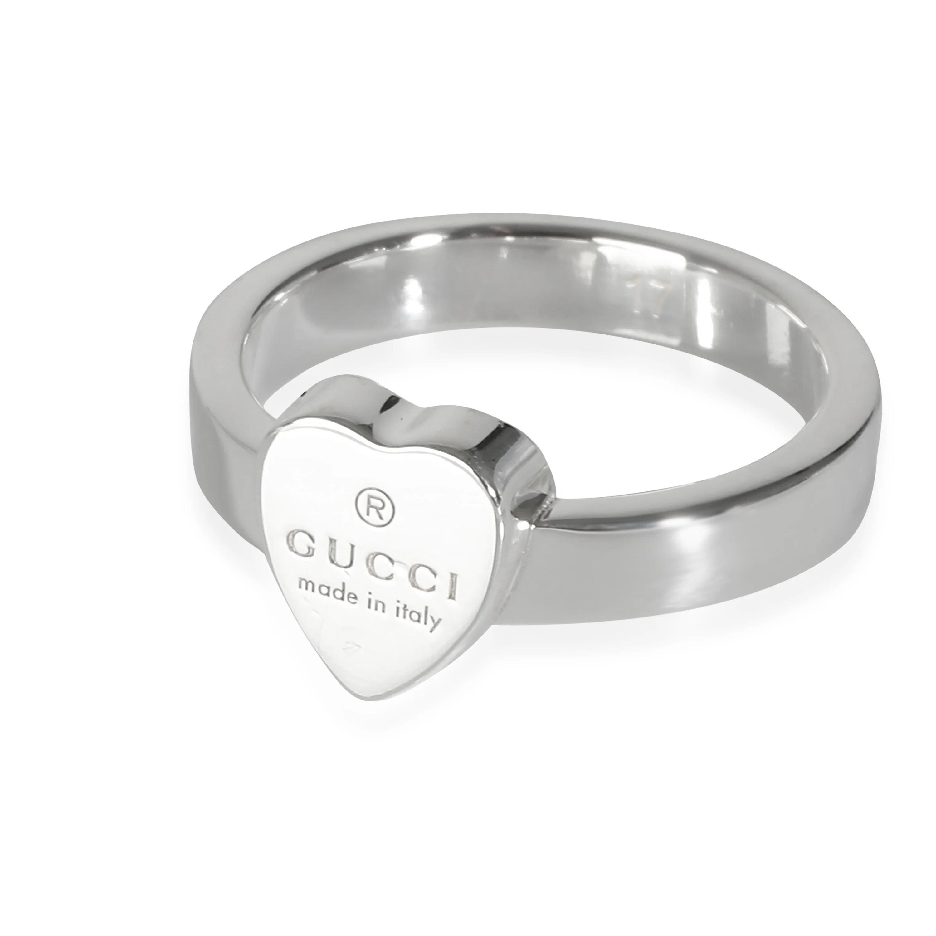 Gucci Trademark Heart Fashion Ring in Sterling Silver - Image 2