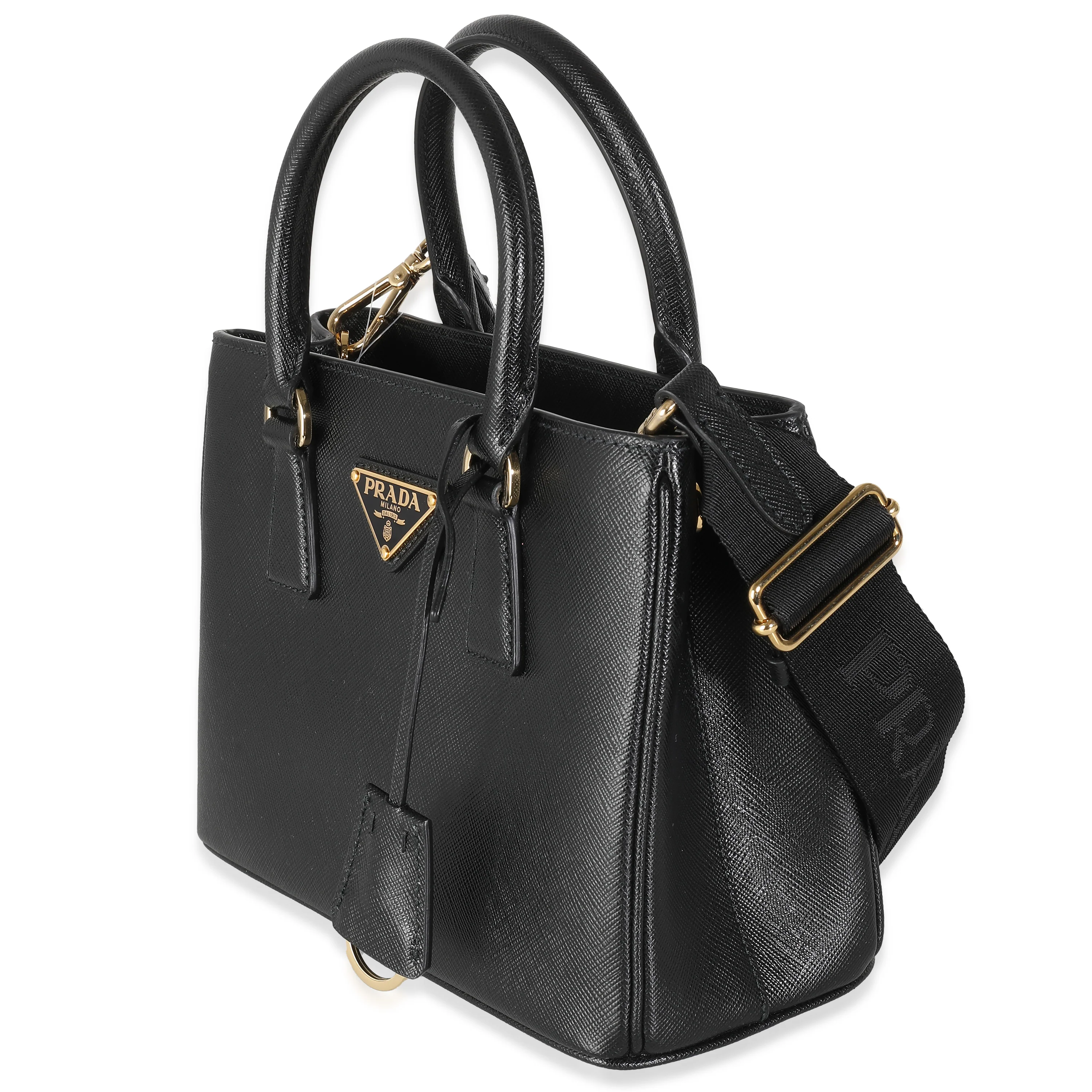 Black Saffiano Lux Mini Galleria Tote - Image 2