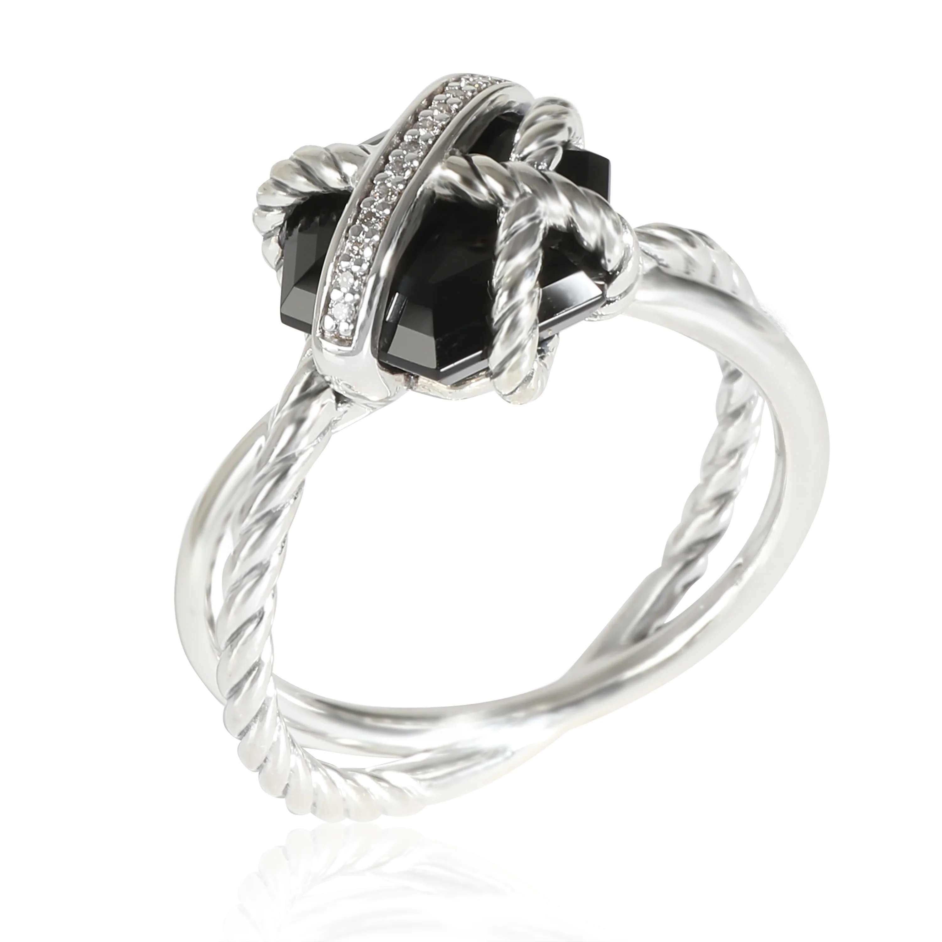 Cable Wrap Ring in  Sterling Silver 0.1 CTW - Image 2