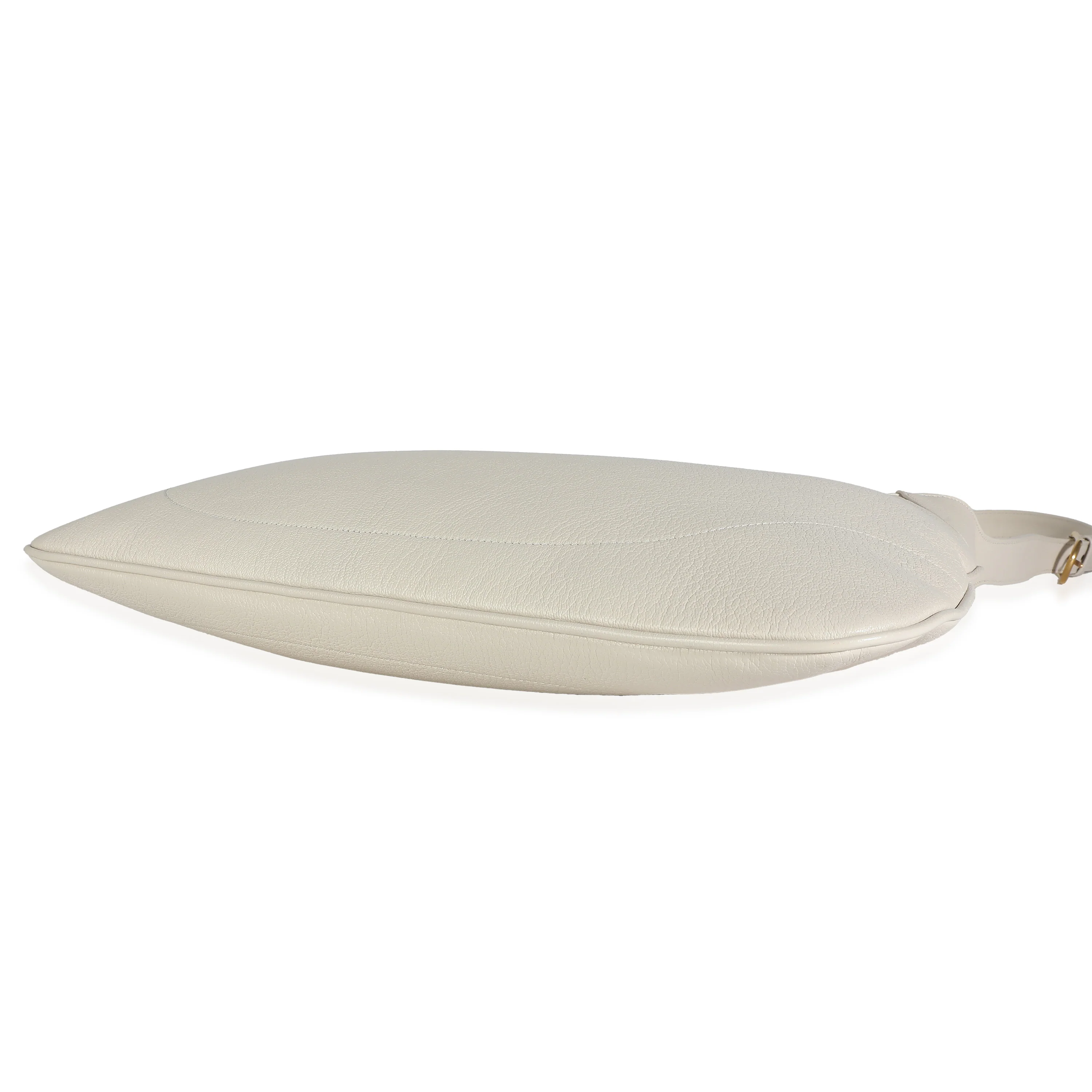 White Leather Large Aphrodite Hobo - Image 6