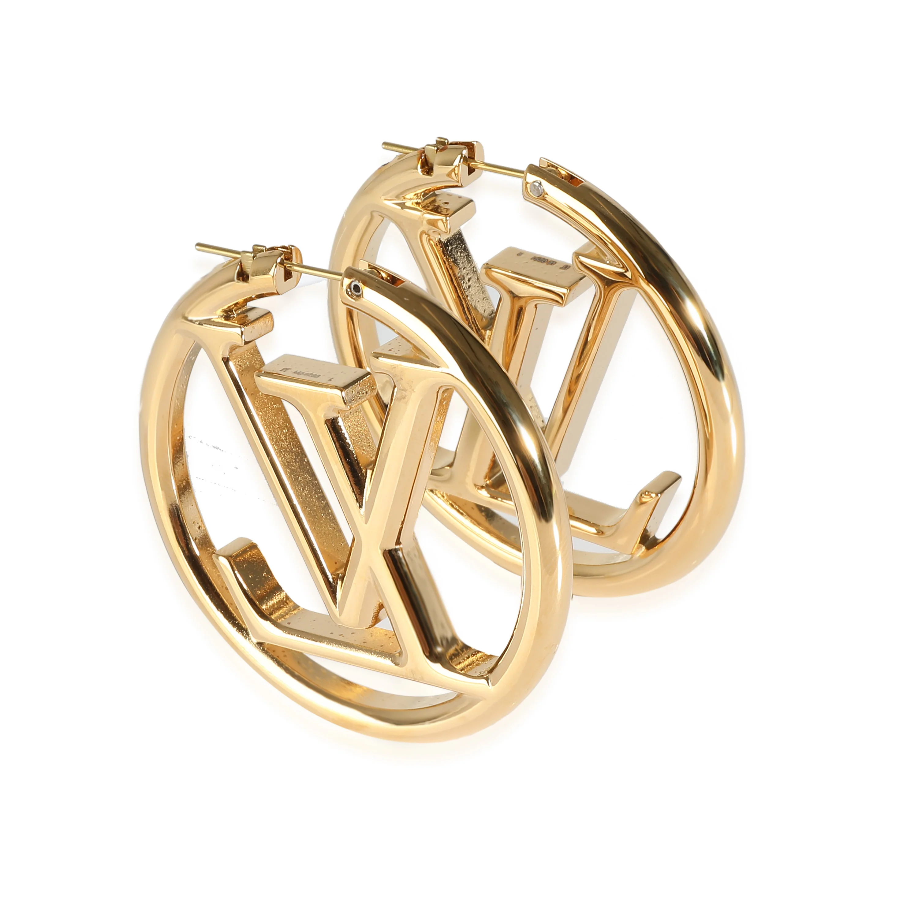 Louis Vuitton Louise Gold Hoop Earrings - Image 2