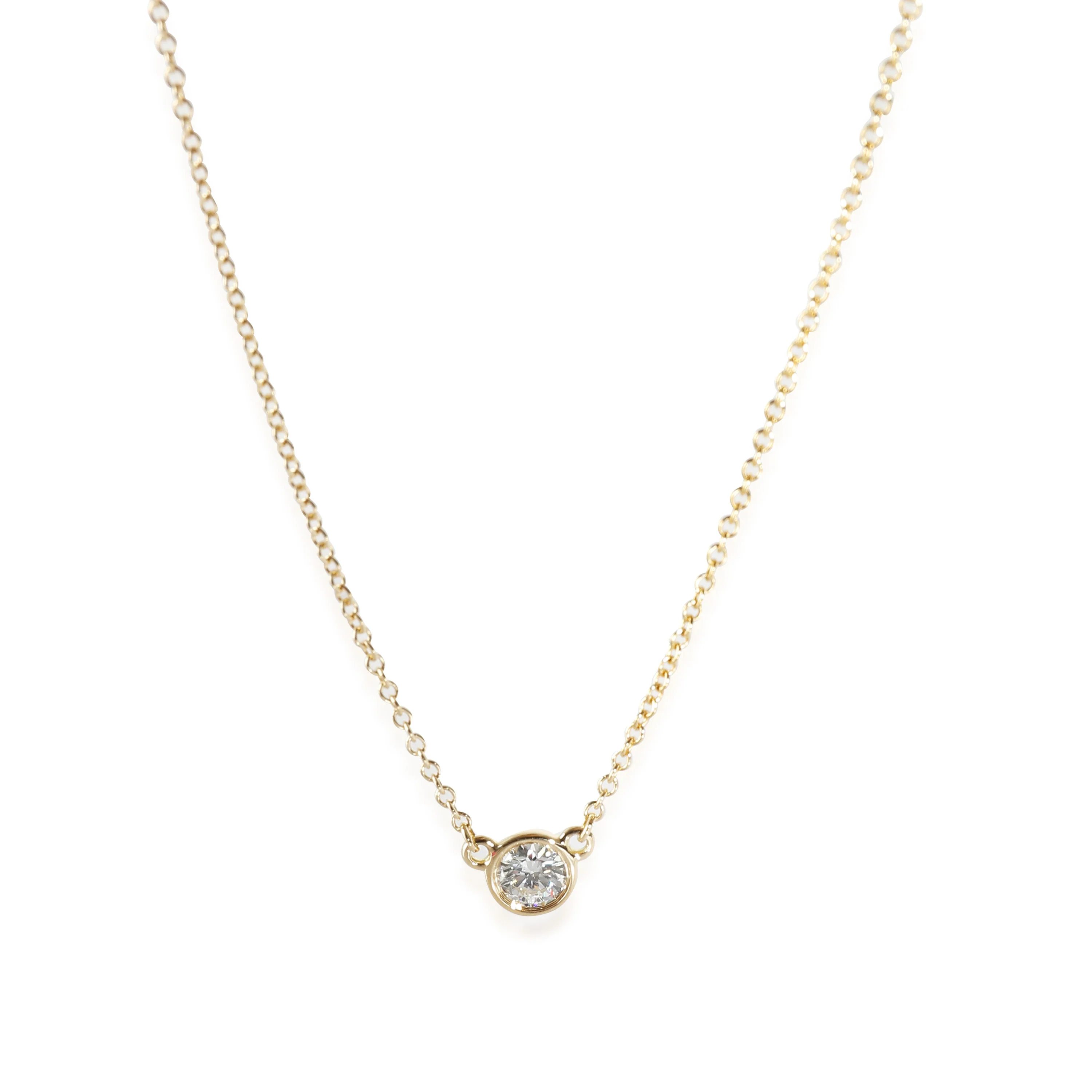 Elsa Peretti Fashion Necklace in 18k Yellow Gold 0.14 CTW