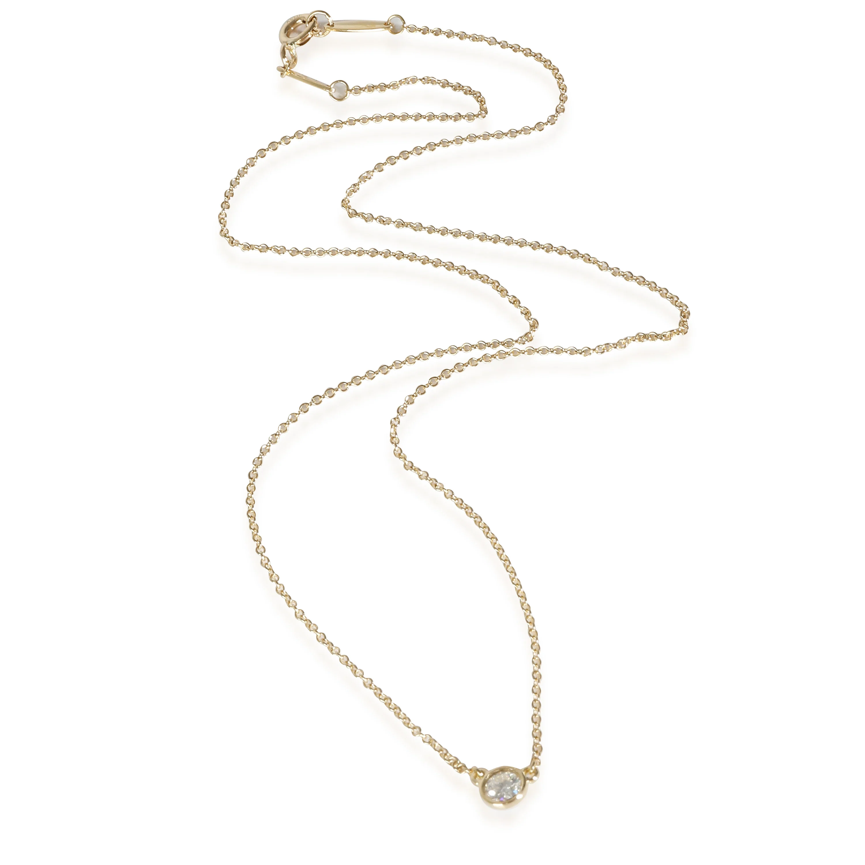 Elsa Peretti Fashion Necklace in 18k Yellow Gold 0.14 CTW - Image 3