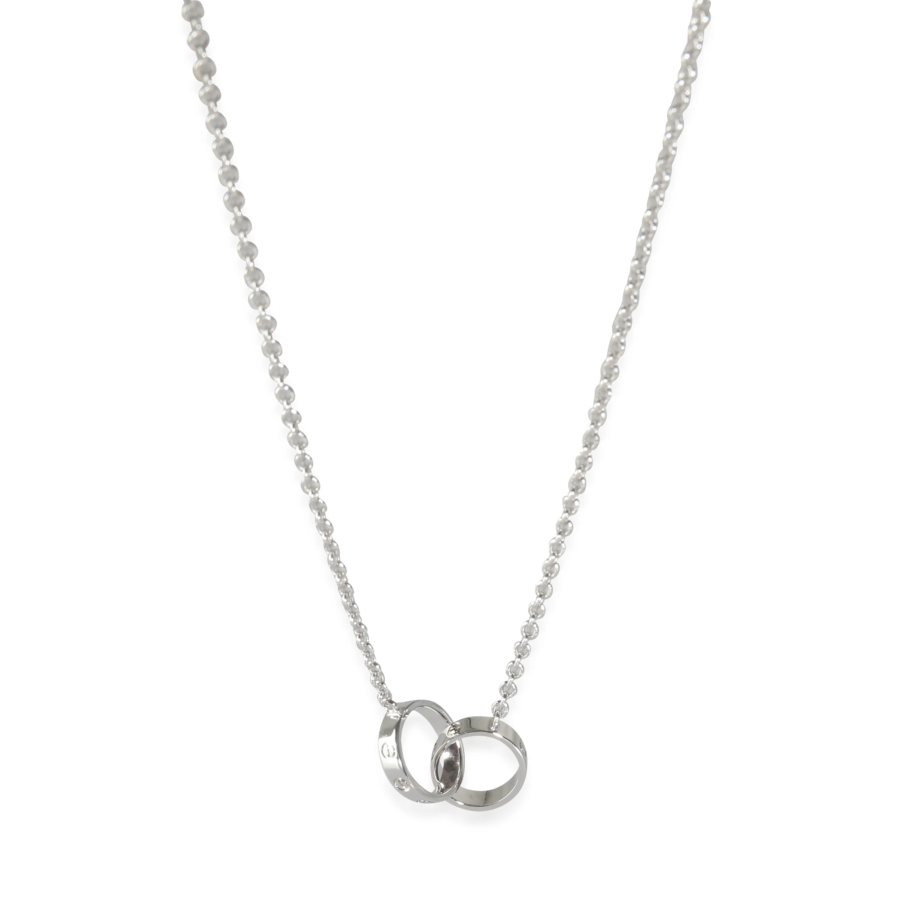 Love Fashion Necklace in 18k White Gold