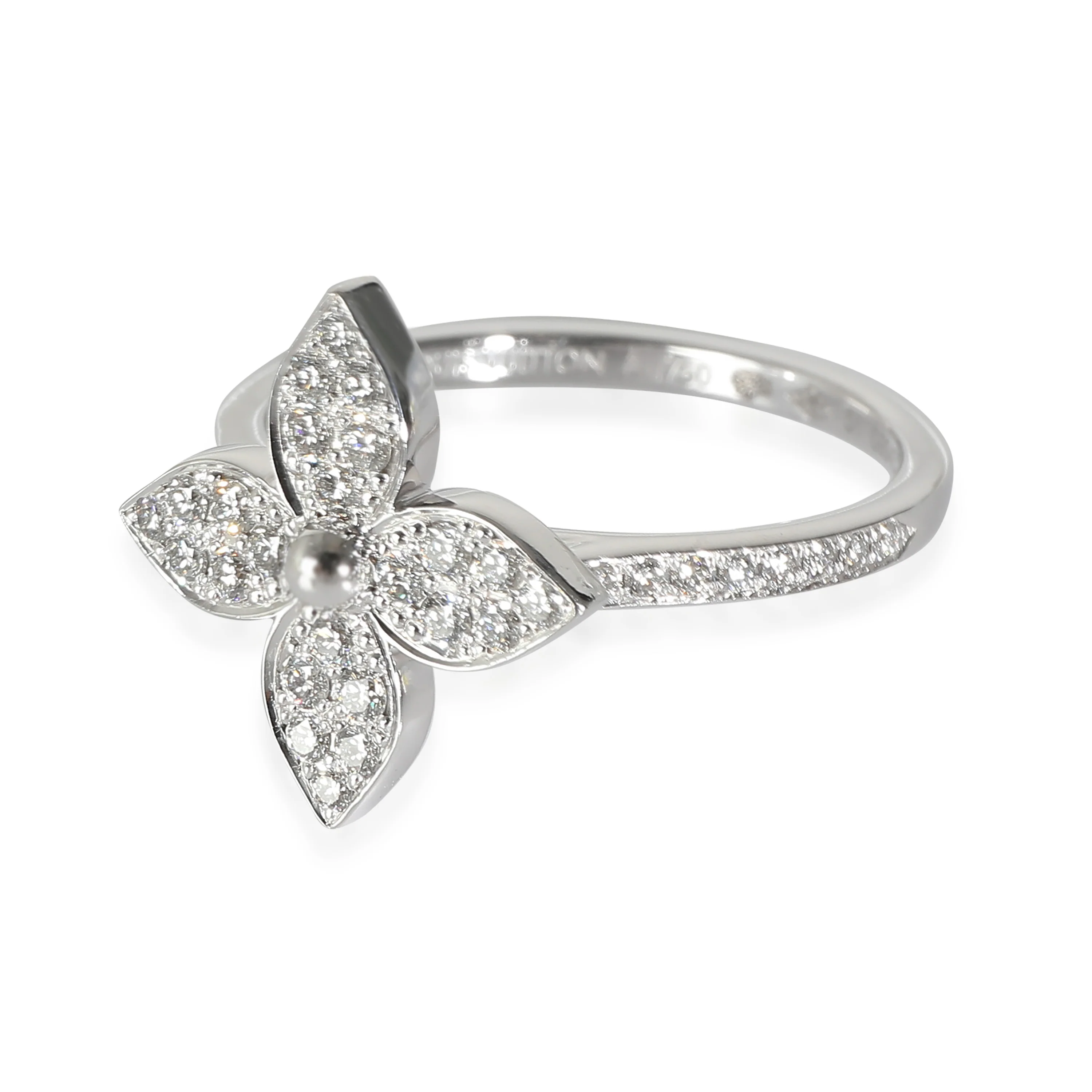 Star Blossom Ring in 18K White Gold 0.3 CTW - Image 2