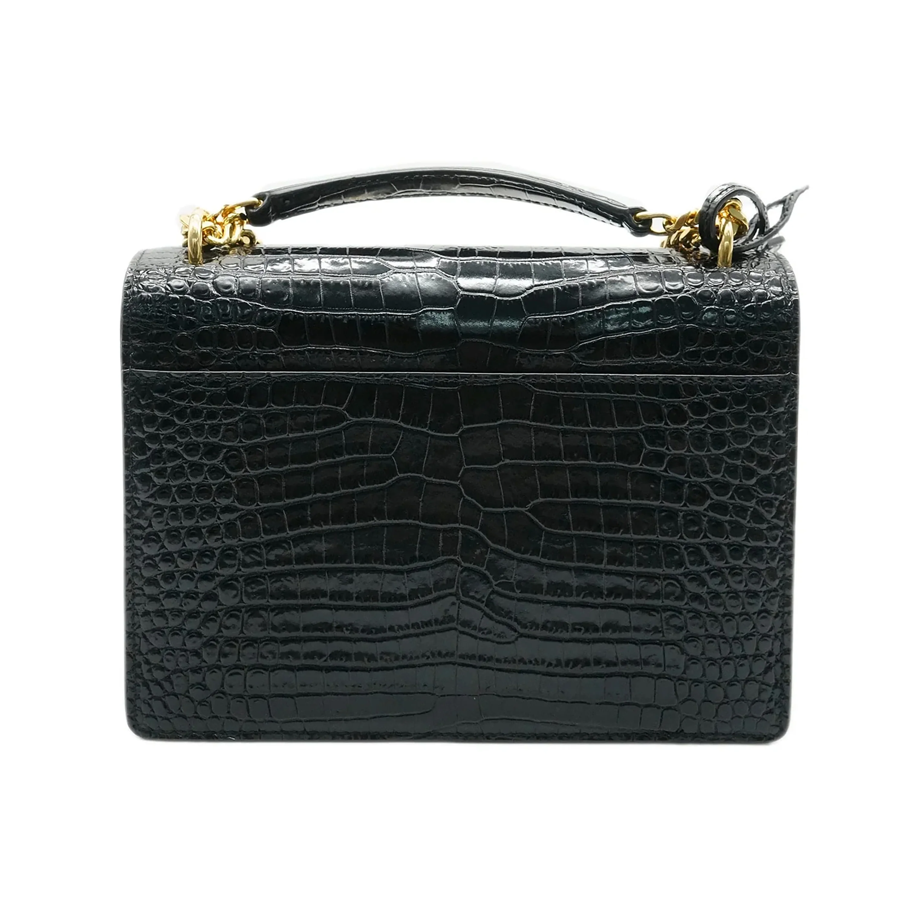 Black Croc Embossed Patent Medium Sunset - Image 3