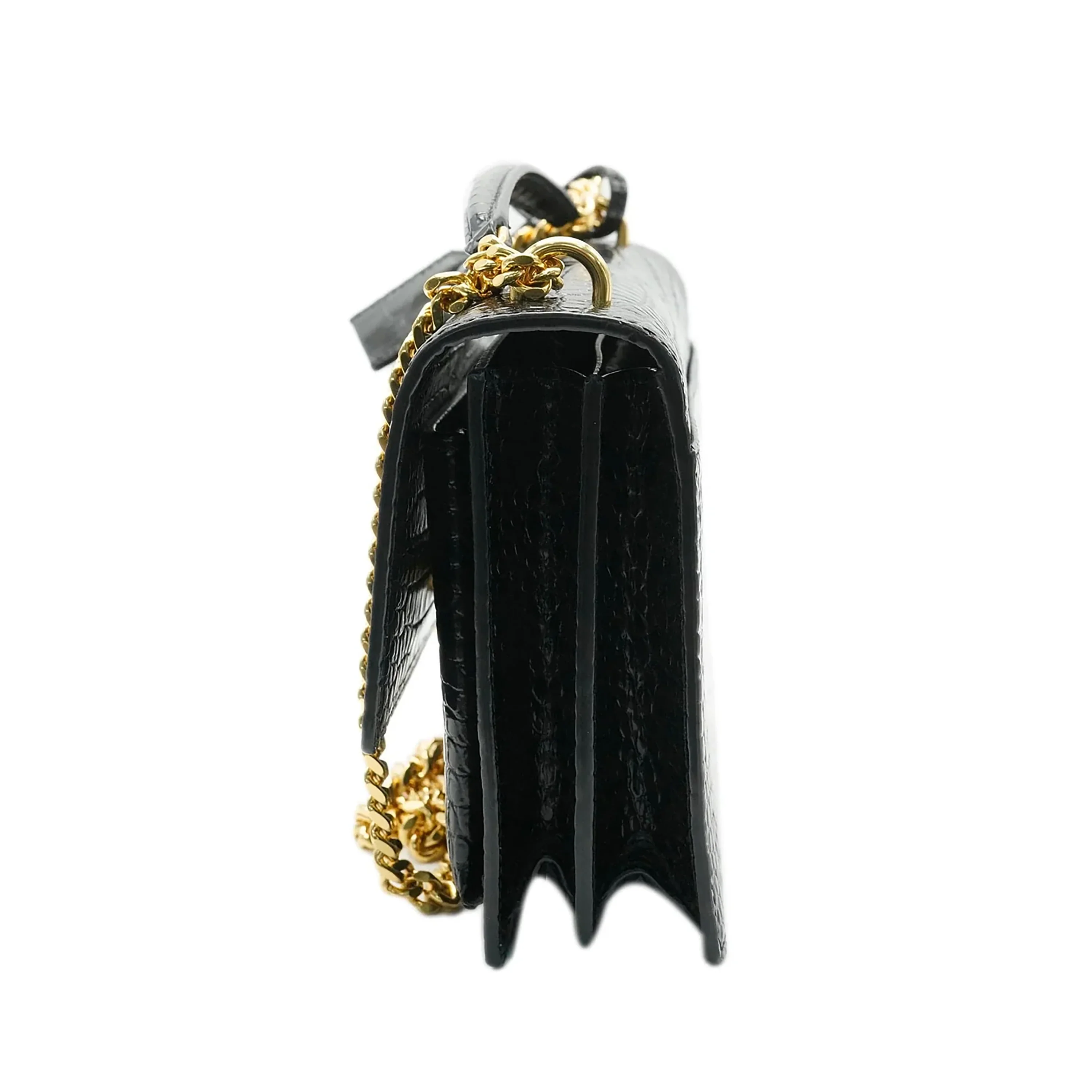 Black Croc Embossed Patent Medium Sunset - Image 4